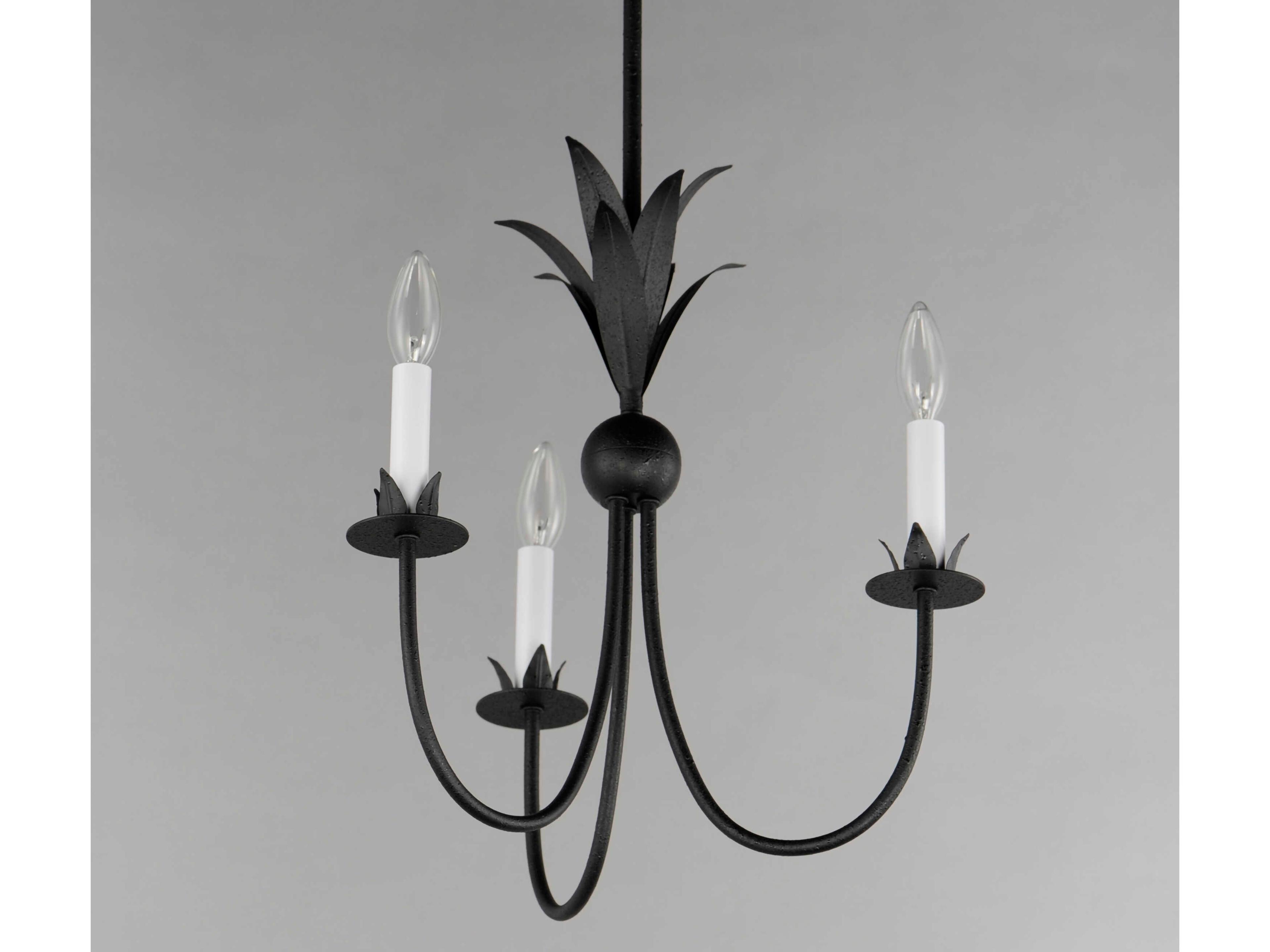 Maxim Lighting Paloma 3-Light Anthracite Black Candelabra Chandelier