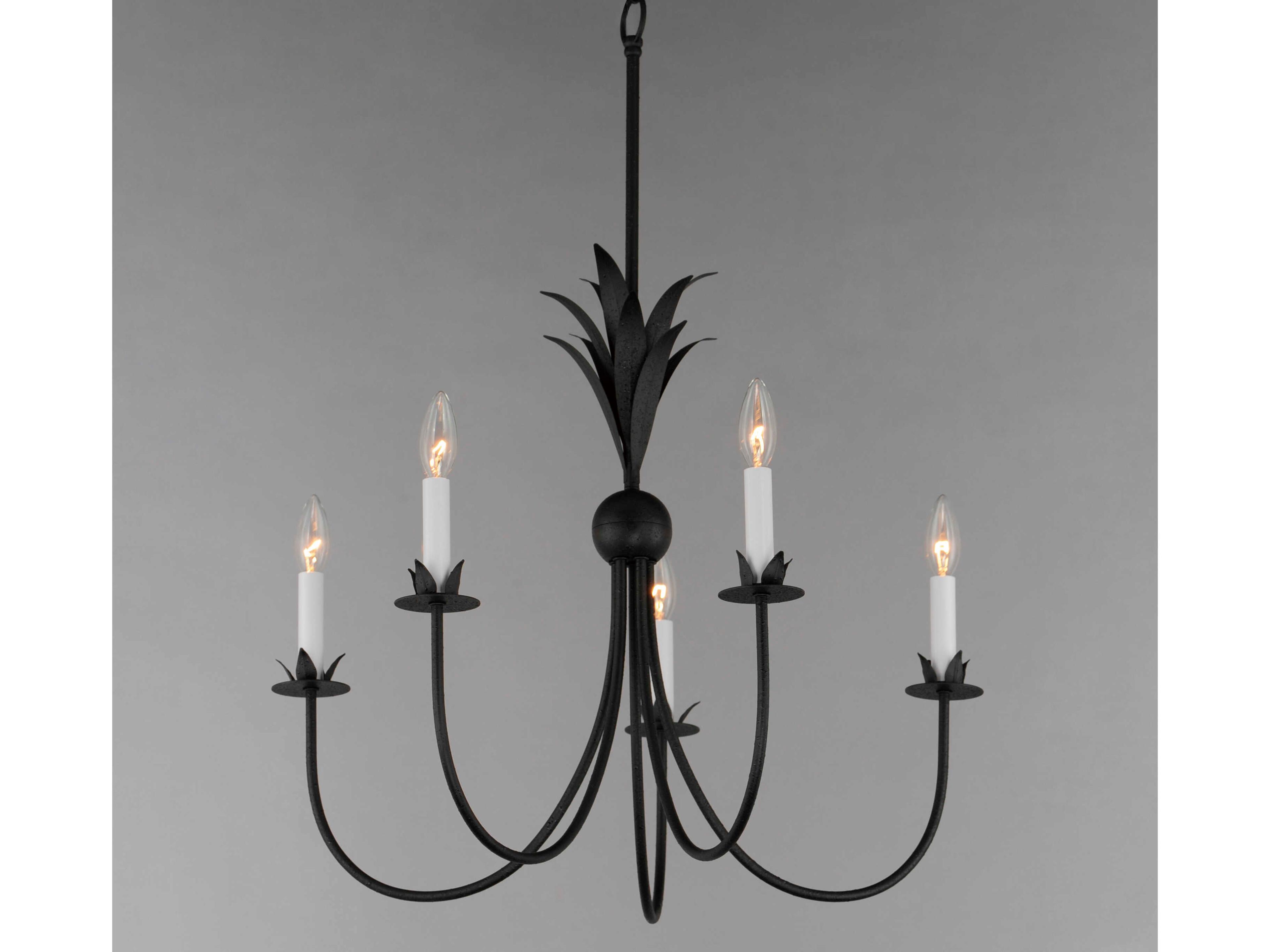 Maxim Lighting Paloma 5-Light Anthracite Black Candelabra Chandelier