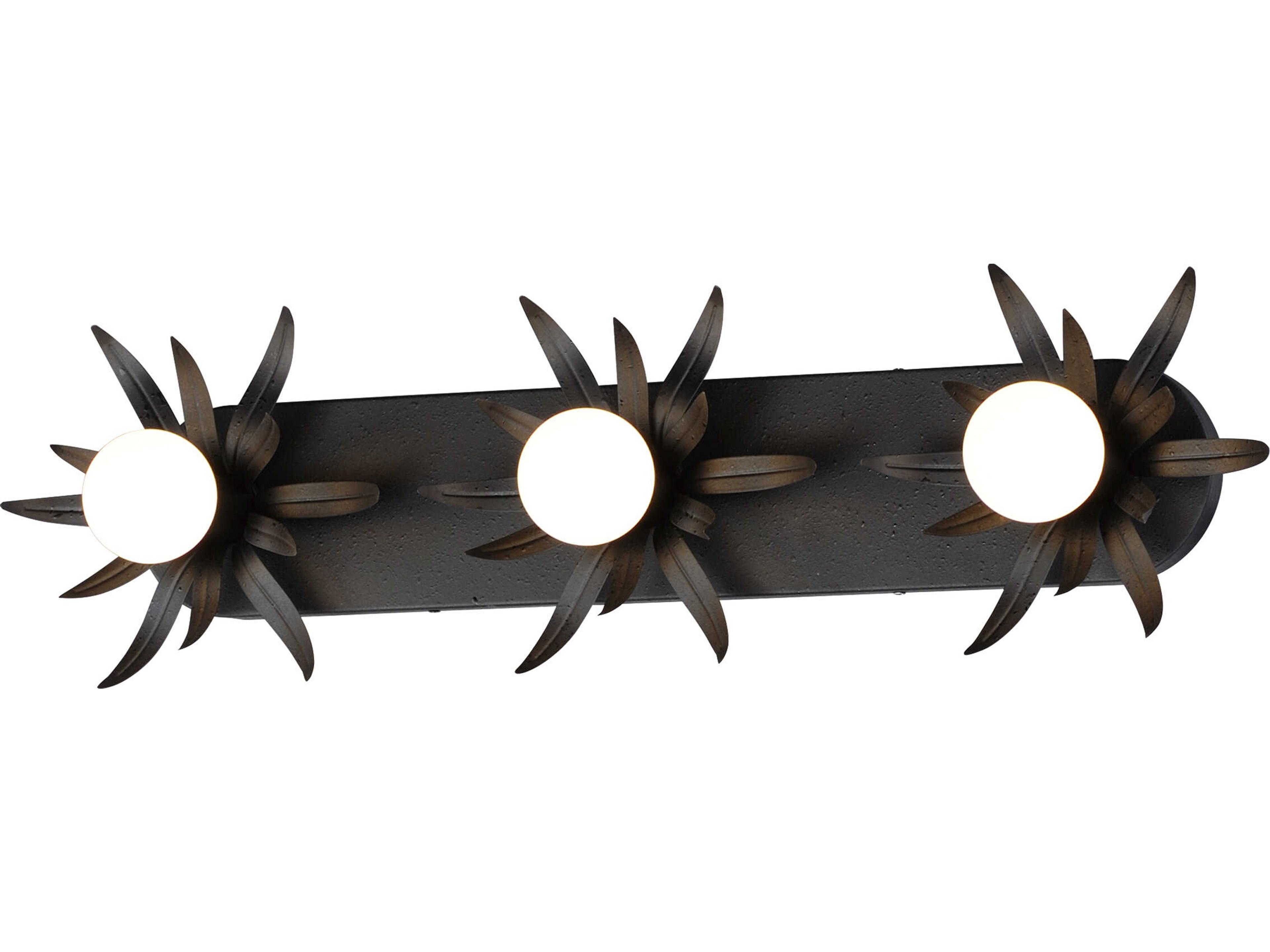 Paloma 3-Light Anthracite Black Vanity Light