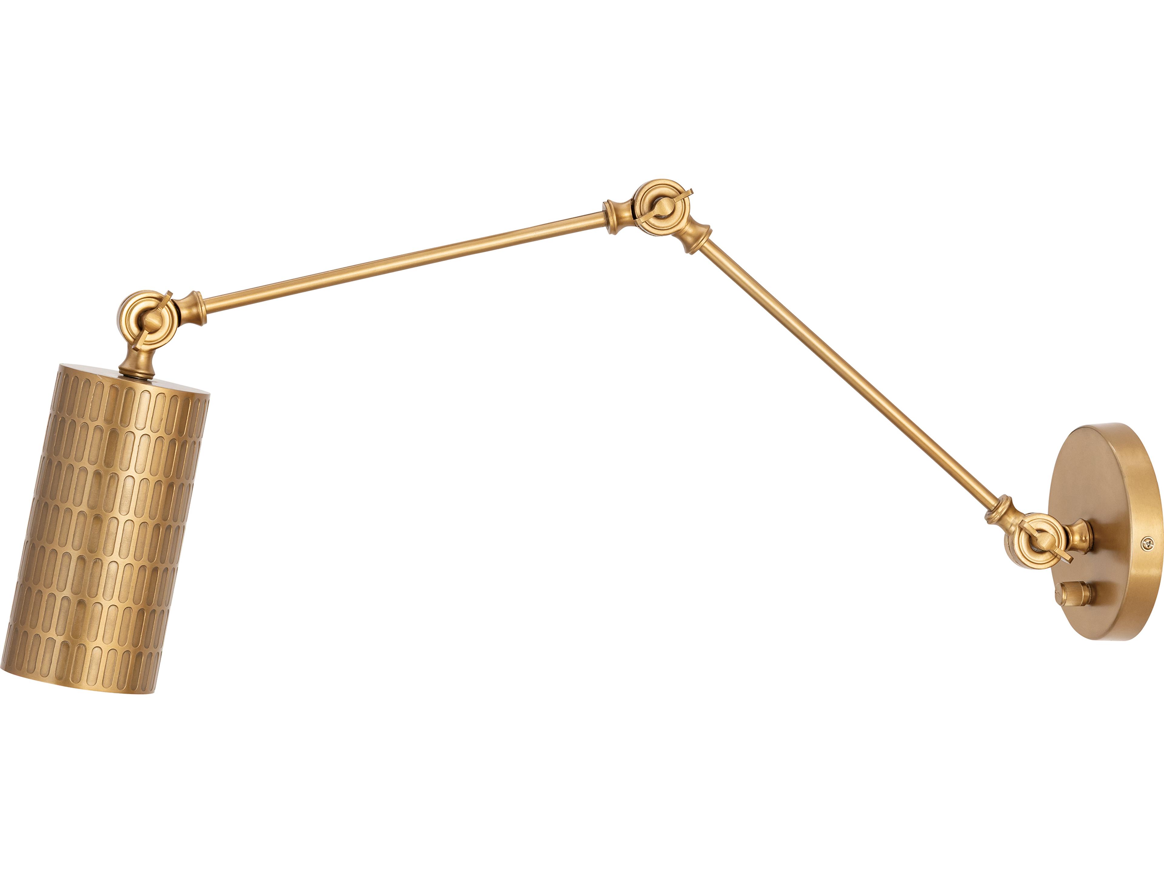 Shaka 1-Light Weathered Brass Swing Wall Sconce