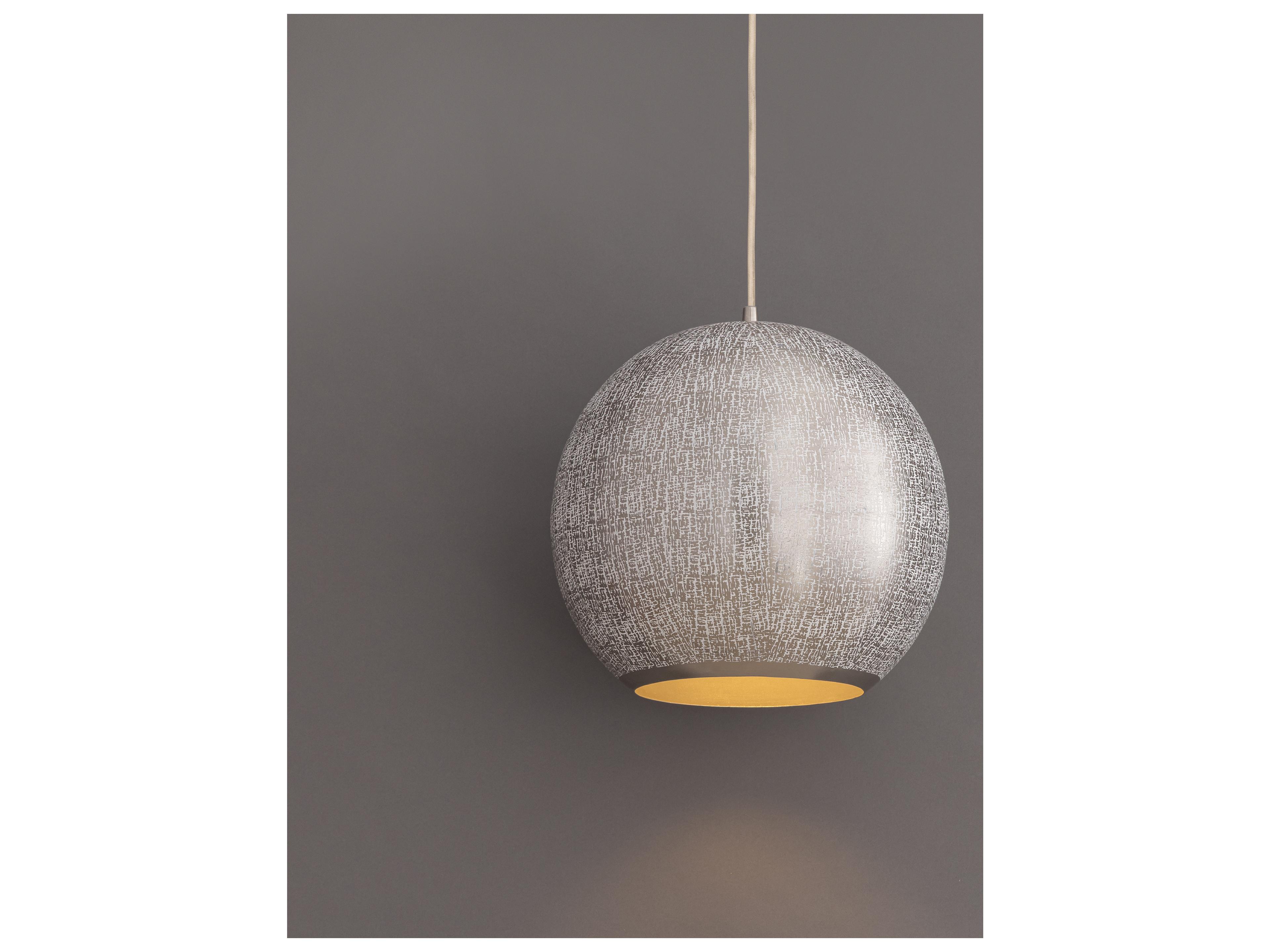 Maxim Lighting Aurelia 1- Light Arctic White Nickel Globe Pendant