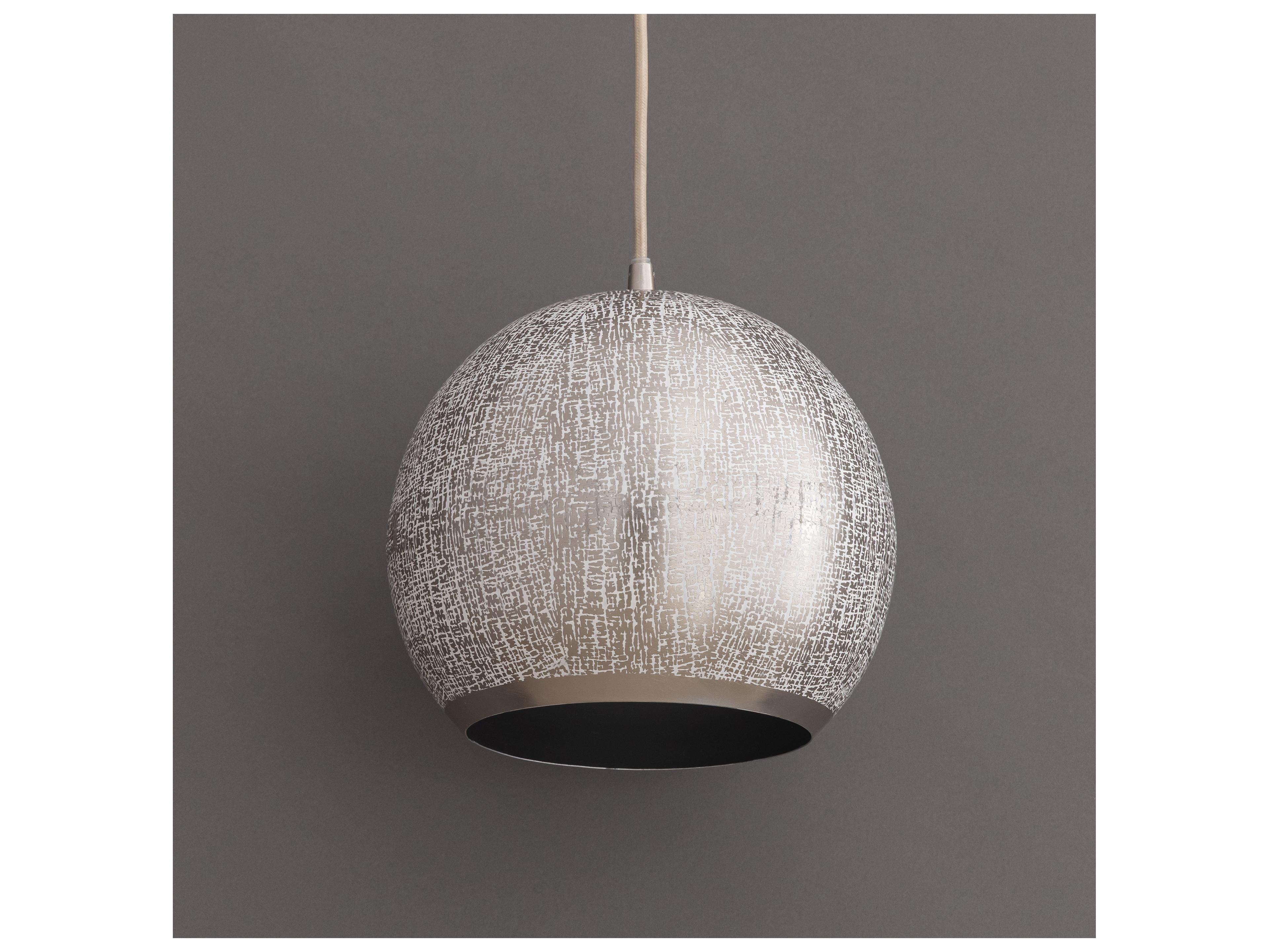 Maxim Lighting Aurelia 1- Light Arctic White Nickel Globe Pendant