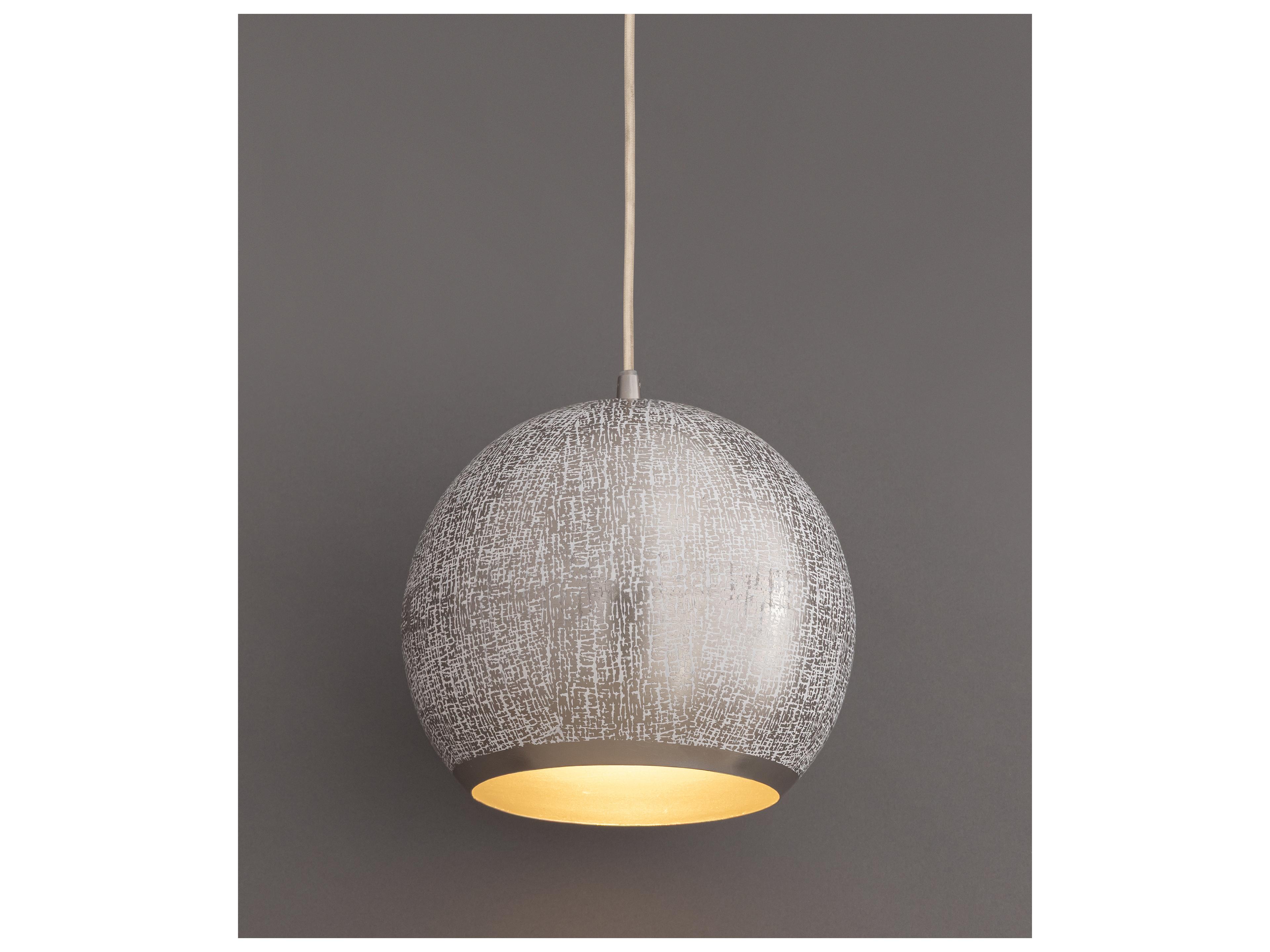 Maxim Lighting Aurelia 1- Light Arctic White Nickel Globe Pendant