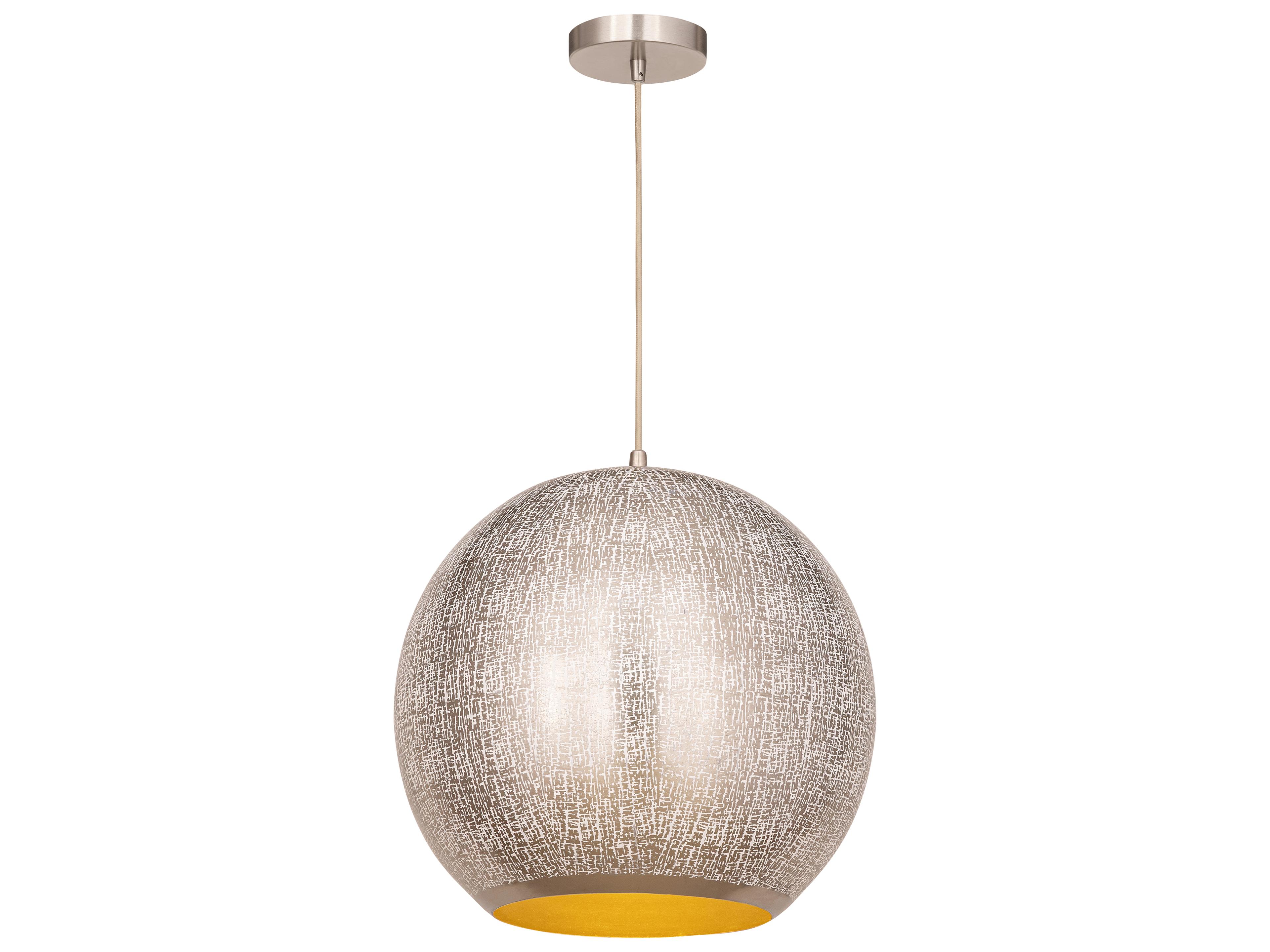 Aurelia 1- Light Arctic White Nickel Globe Pendant