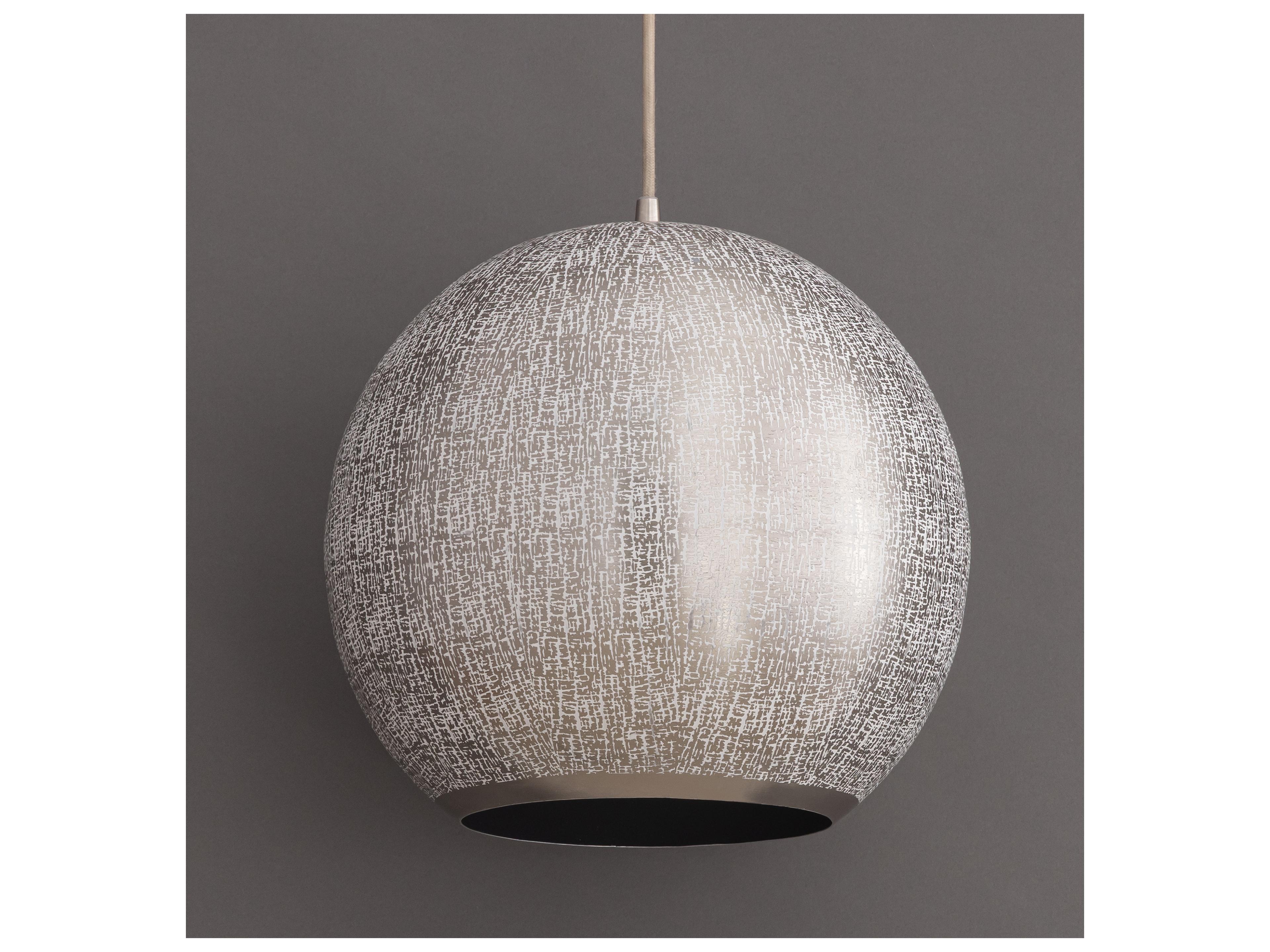 Maxim Lighting Aurelia 1- Light Arctic White Nickel Globe Pendant