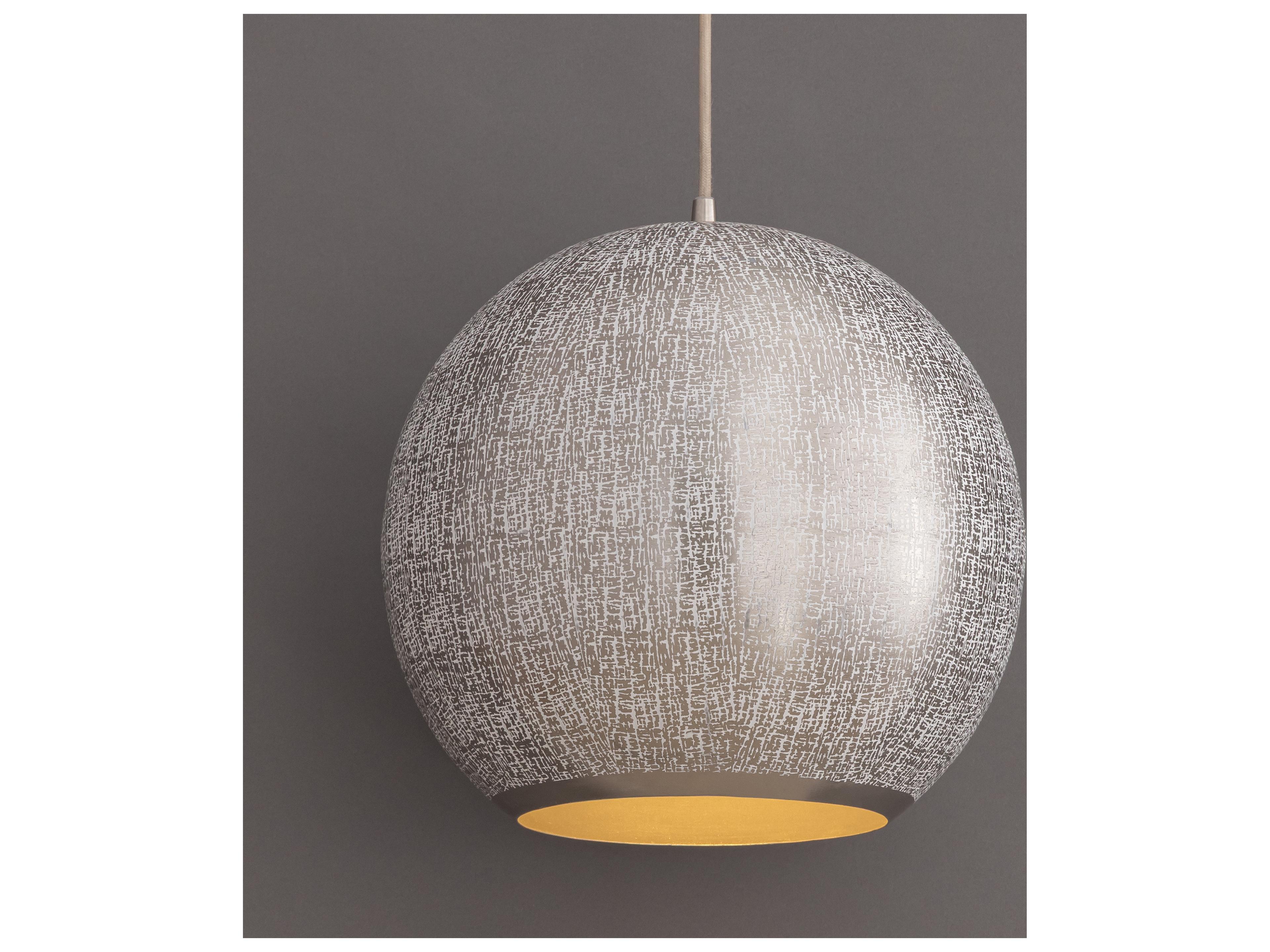 Maxim Lighting Aurelia 1- Light Arctic White Nickel Globe Pendant