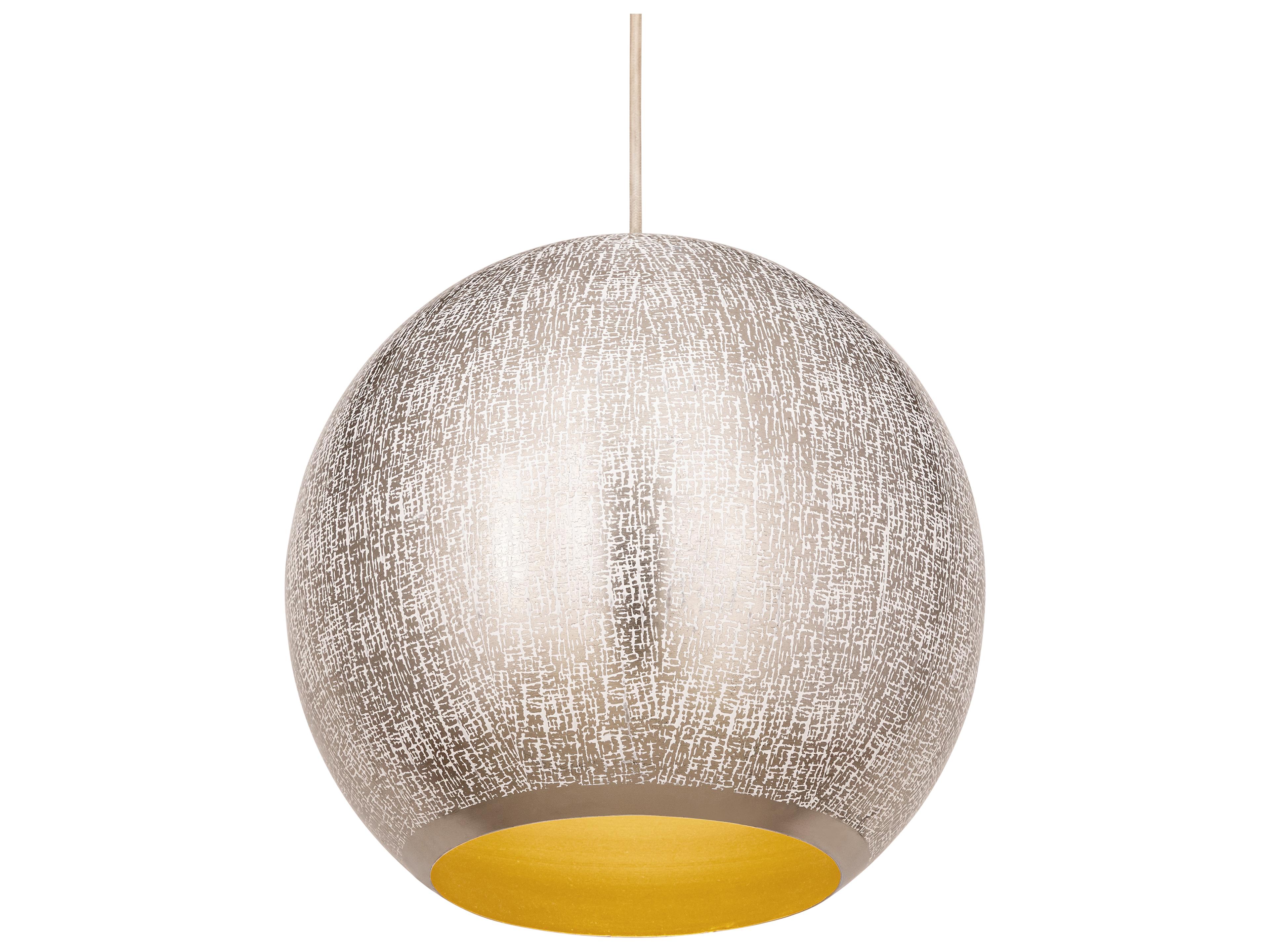 Maxim Lighting Aurelia 1- Light Arctic White Nickel Globe Pendant