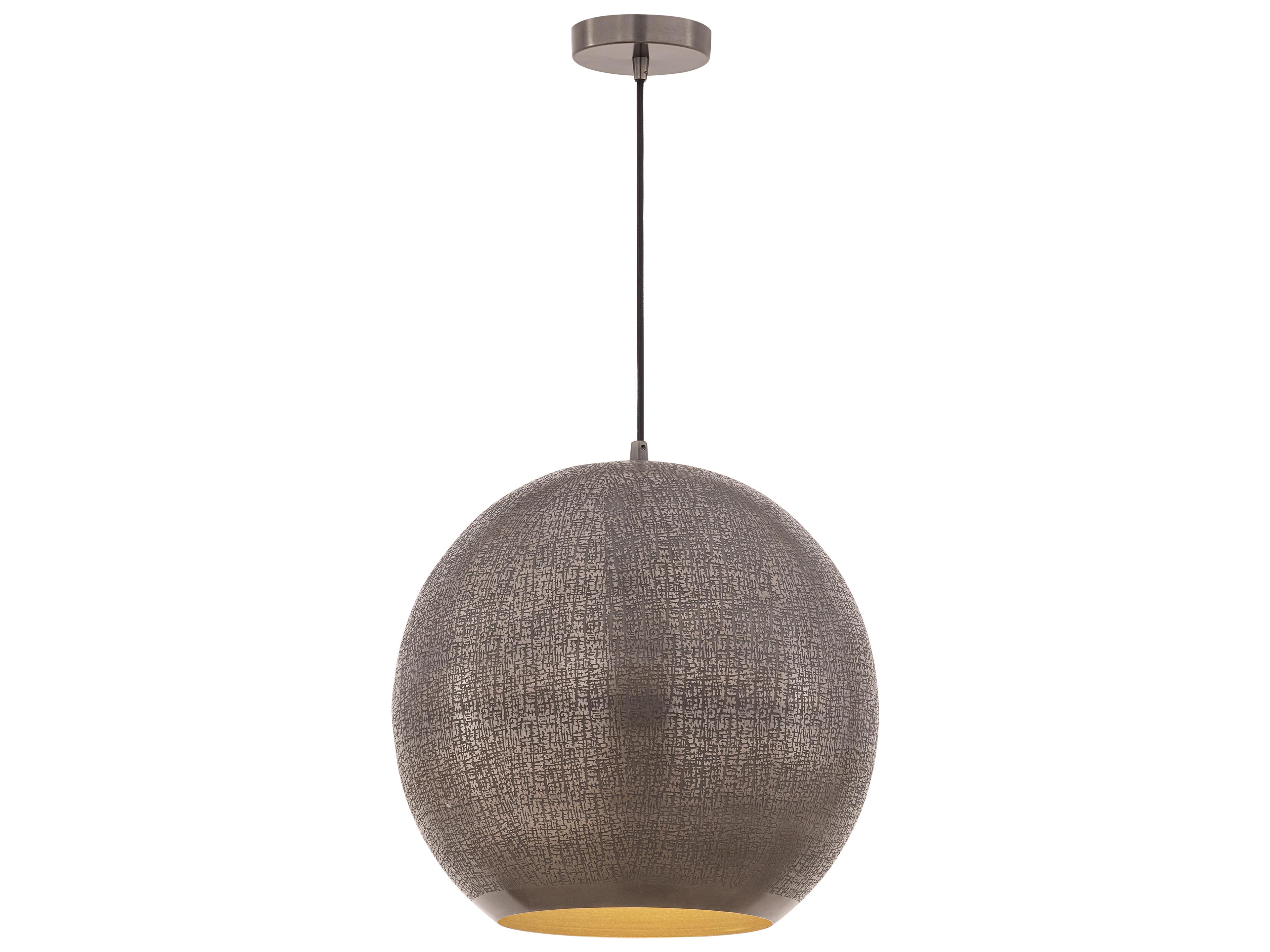 Aurelia 1- Light Pewter Bronze Globe Pendant