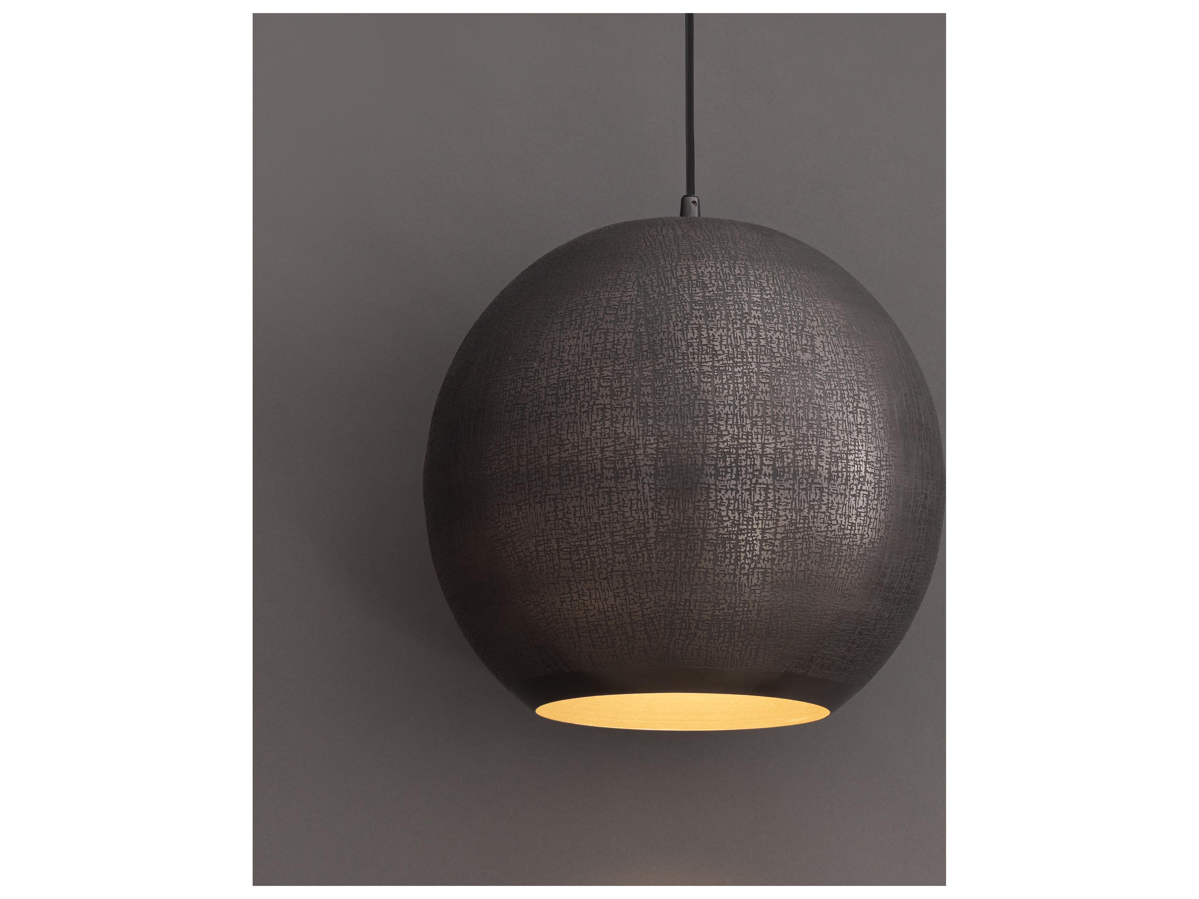 Maxim Lighting Aurelia 1- Light Pewter Bronze Globe Pendant