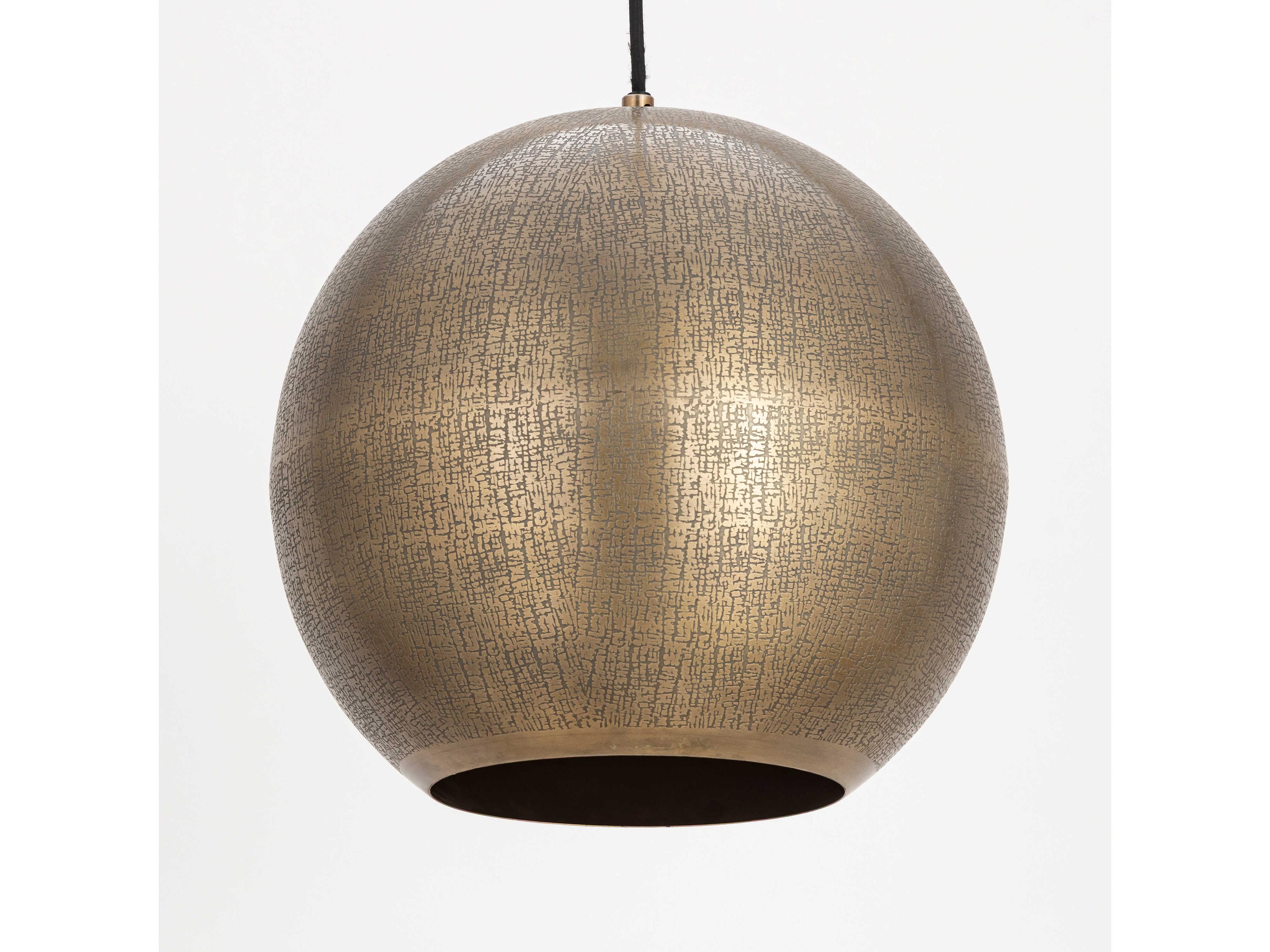 Maxim Lighting Aurelia 1-Light Weathered Brass Globe Pendant