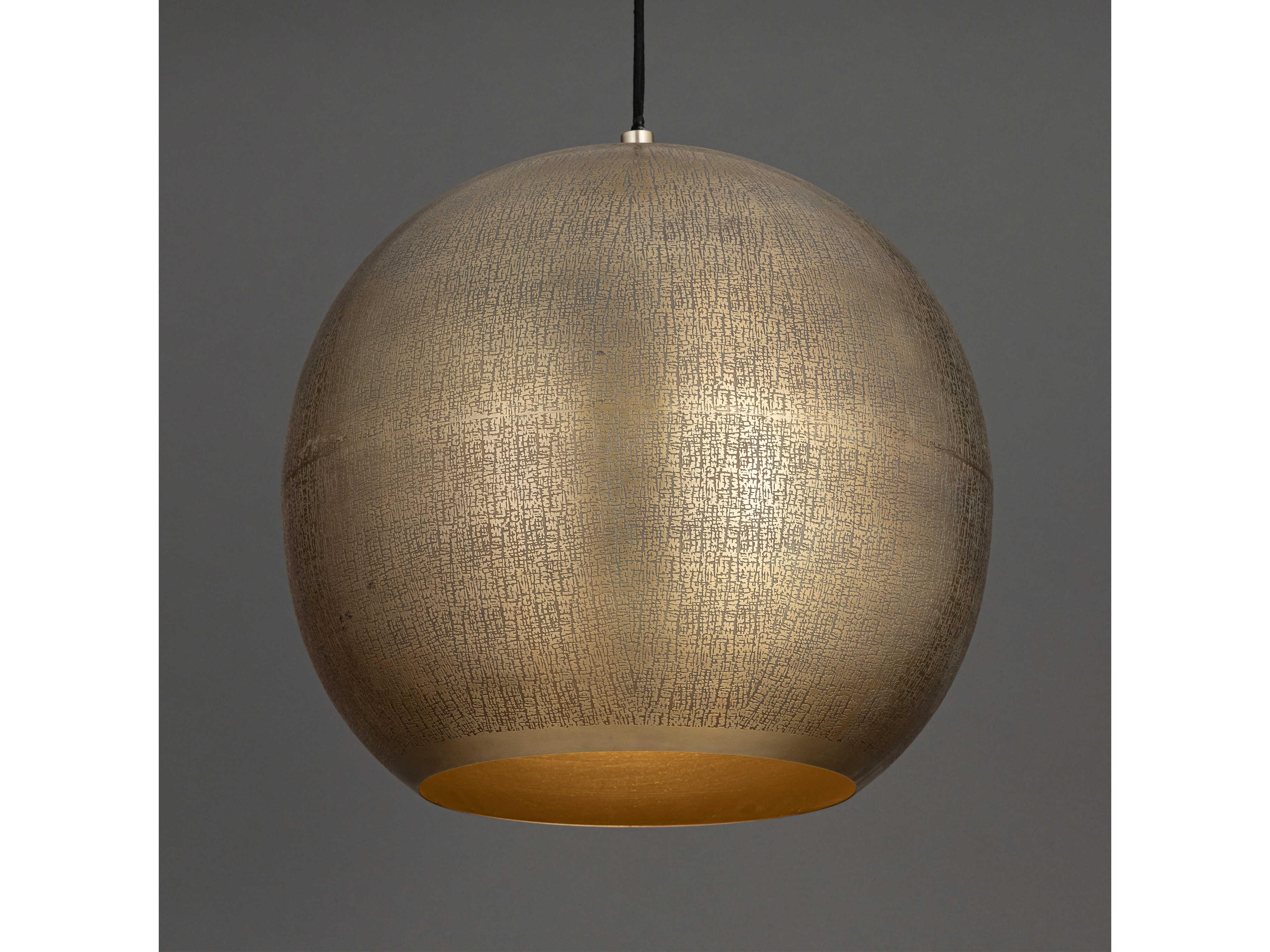 Maxim Lighting Aurelia 1-Light Weathered Brass Pendant