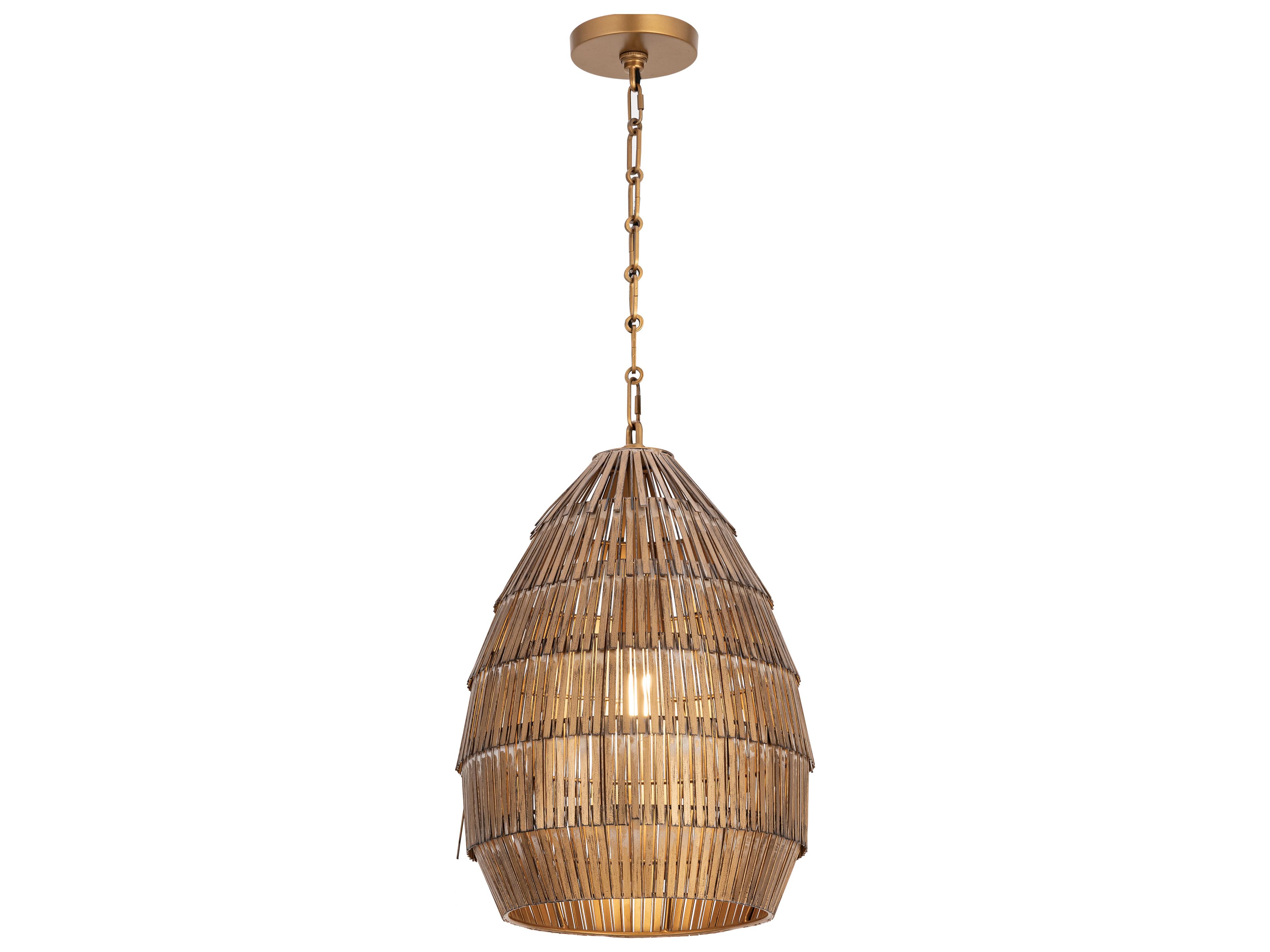 Gilda 1-Light Antique Brass Pendant