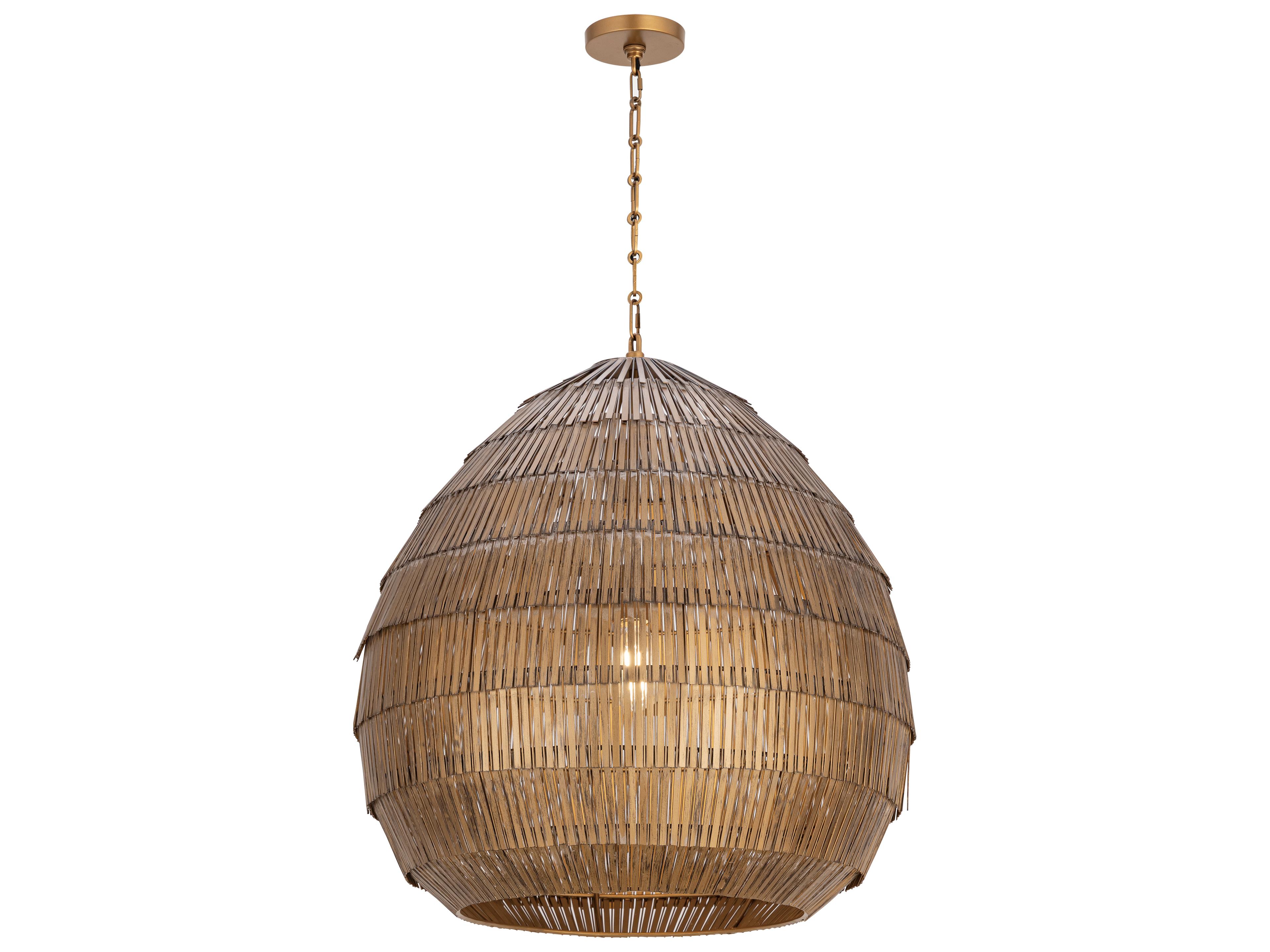 Gilda 1-Light Antique Brass Pendant