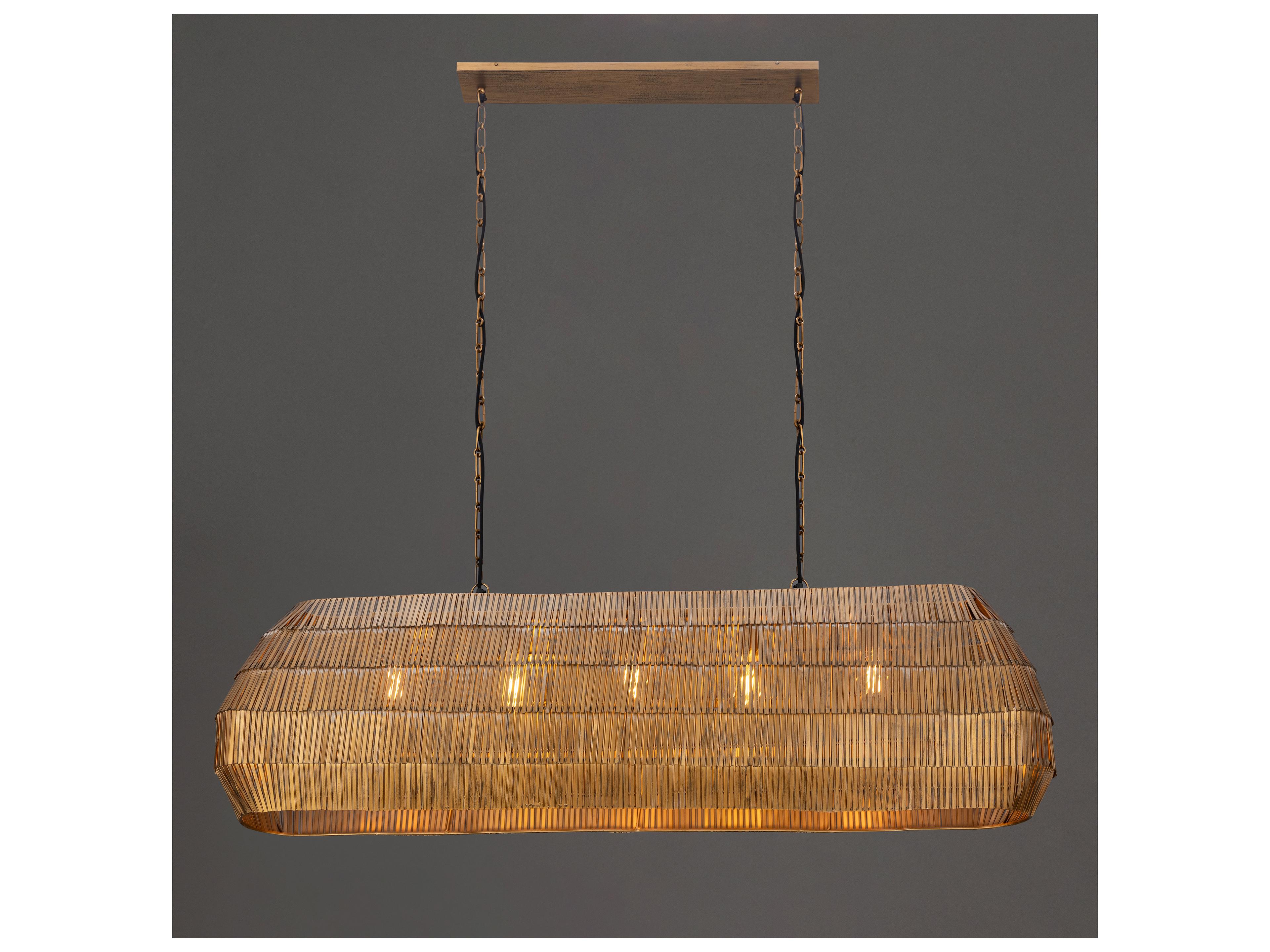 Maxim Lighting Gilda 5- Light Antique Brass Linear Island Pendant