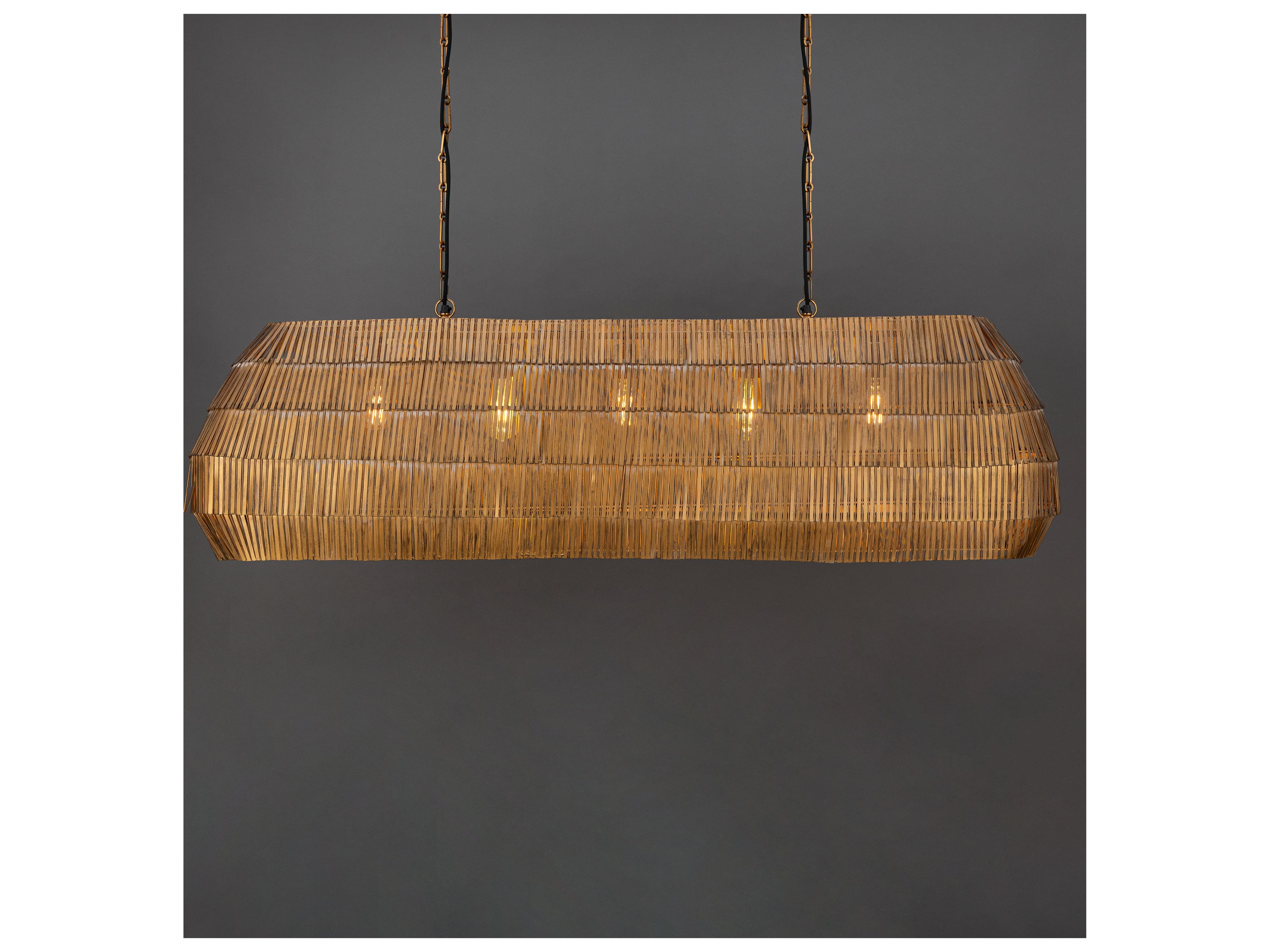 Maxim Lighting Gilda 5- Light Antique Brass Linear Island Pendant