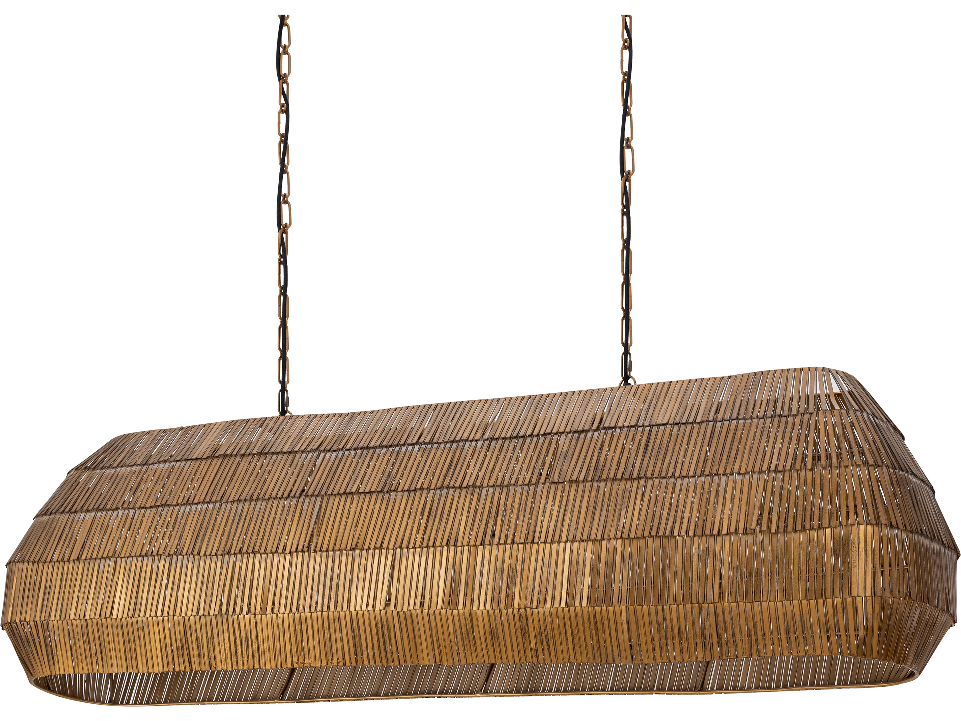 Maxim Lighting Gilda 5- Light Antique Brass Linear Island Pendant