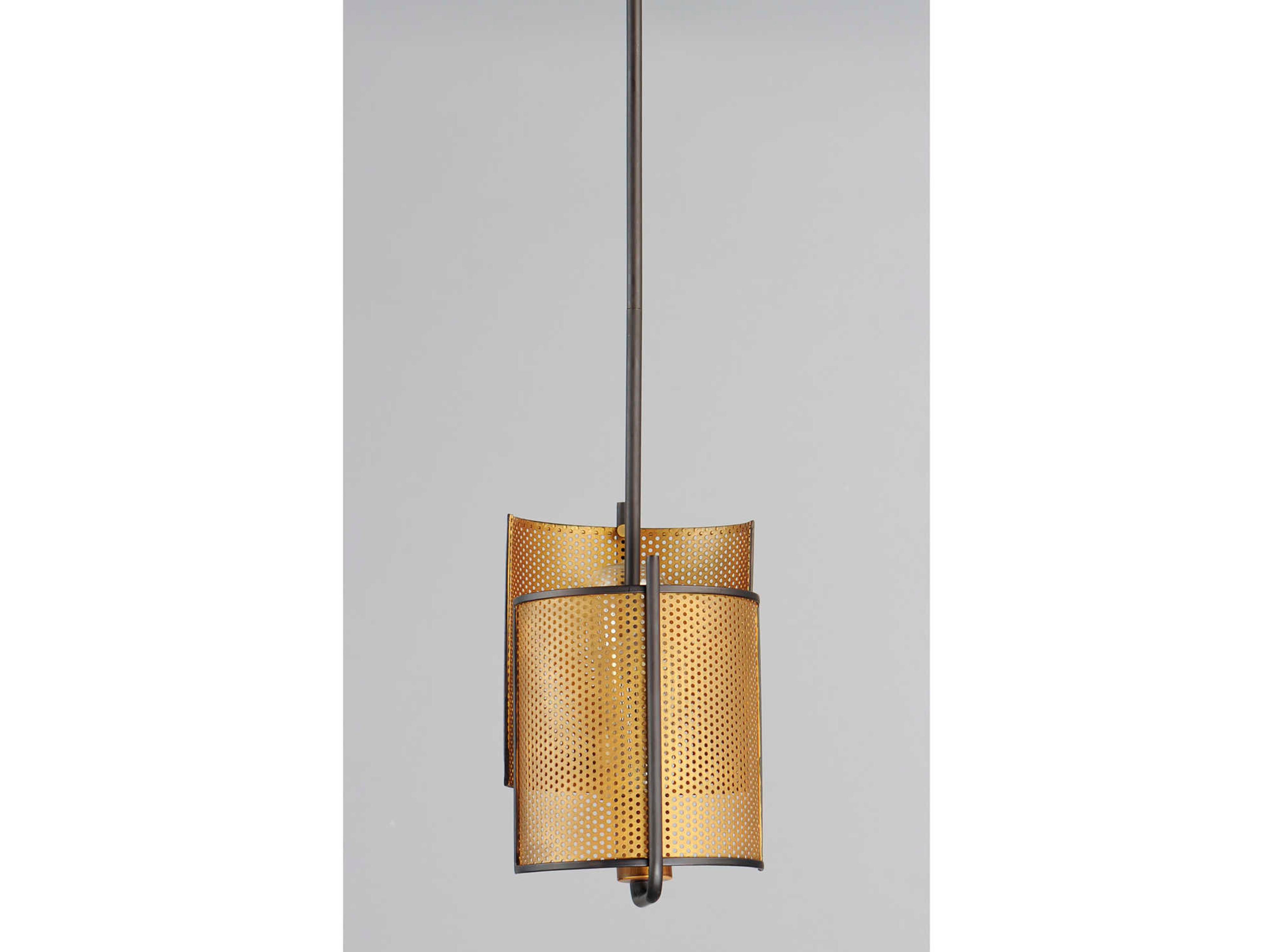 Maxim Lighting Caspian 2-Light Oil Rubbed Bronze Antique Brass Mini Pendant