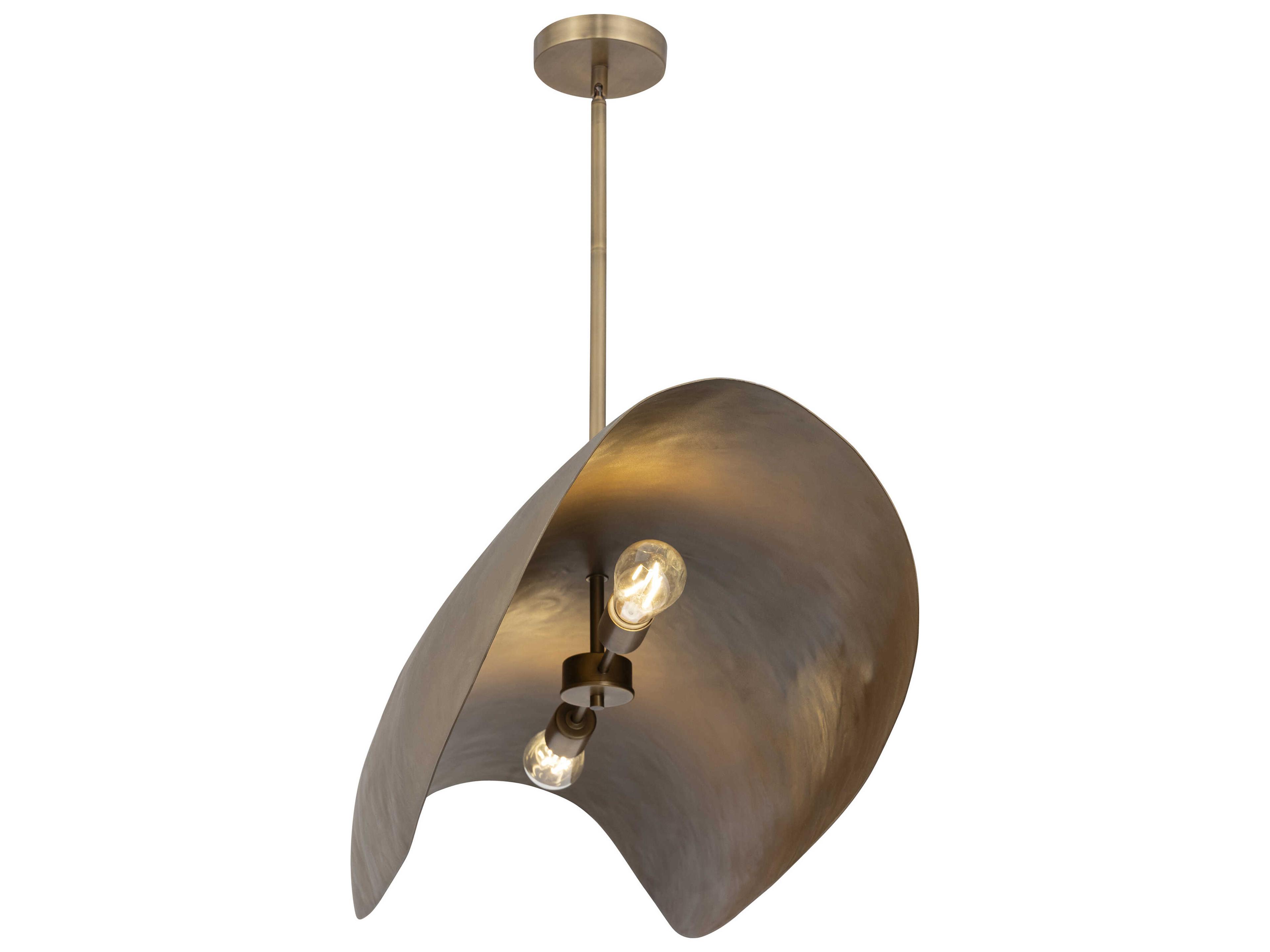 Maxim Lighting Denarii 2-Light Natural Gold Island Pendant