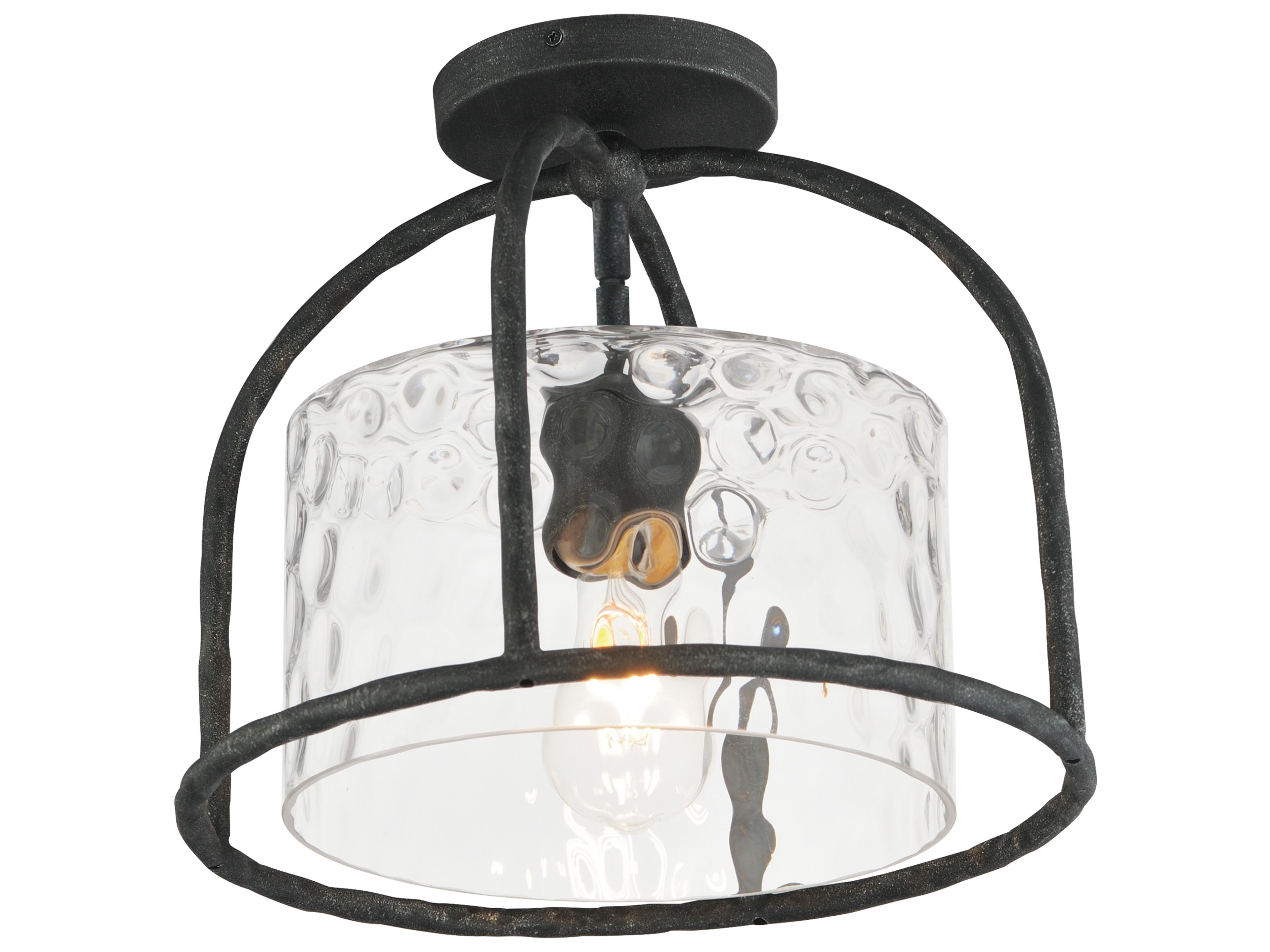 Del Mar 1-Light Blacksmith Semi Flush Mount