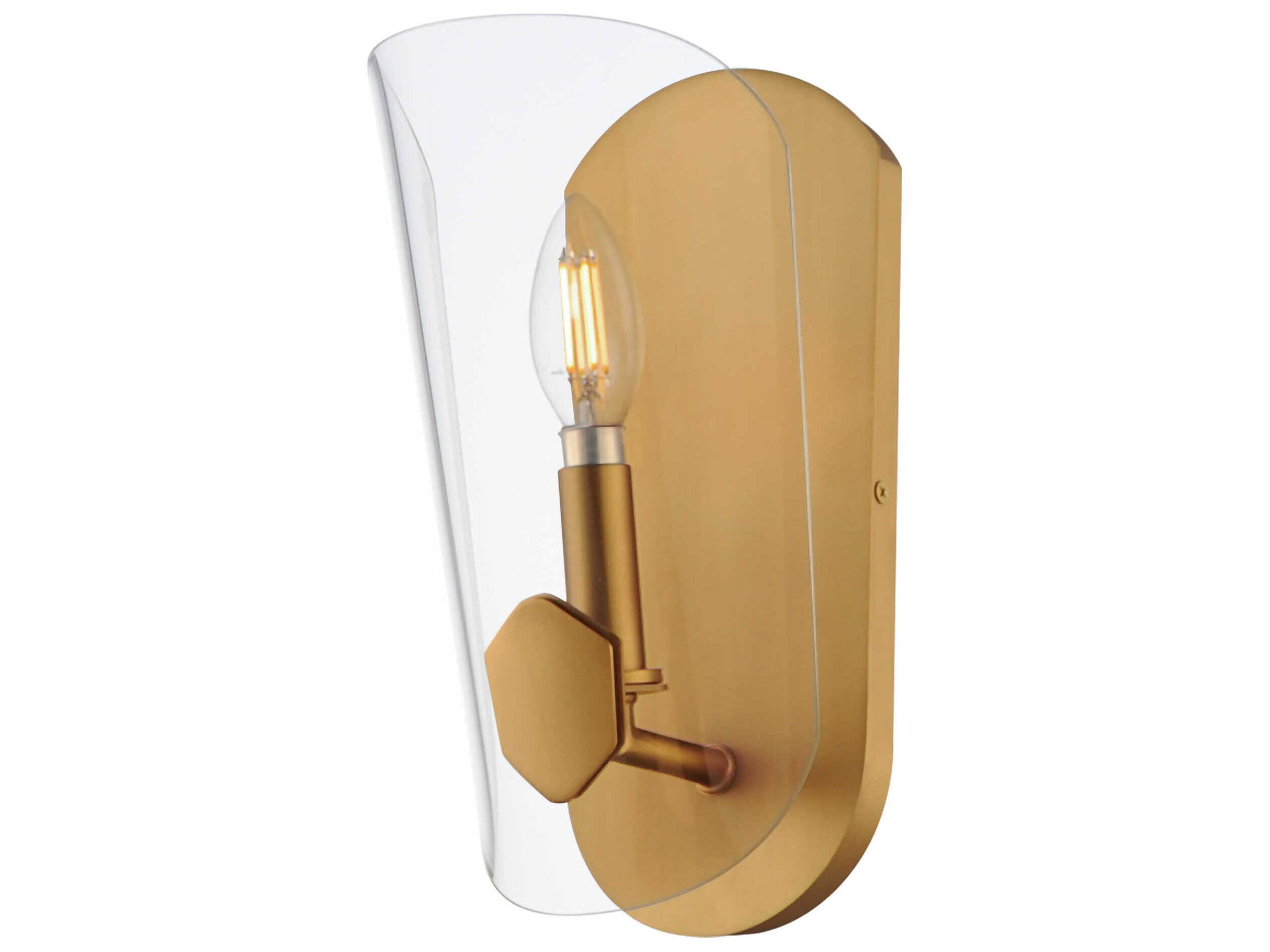 Armory 1-Light Natural Aged Brass Wall Sconce