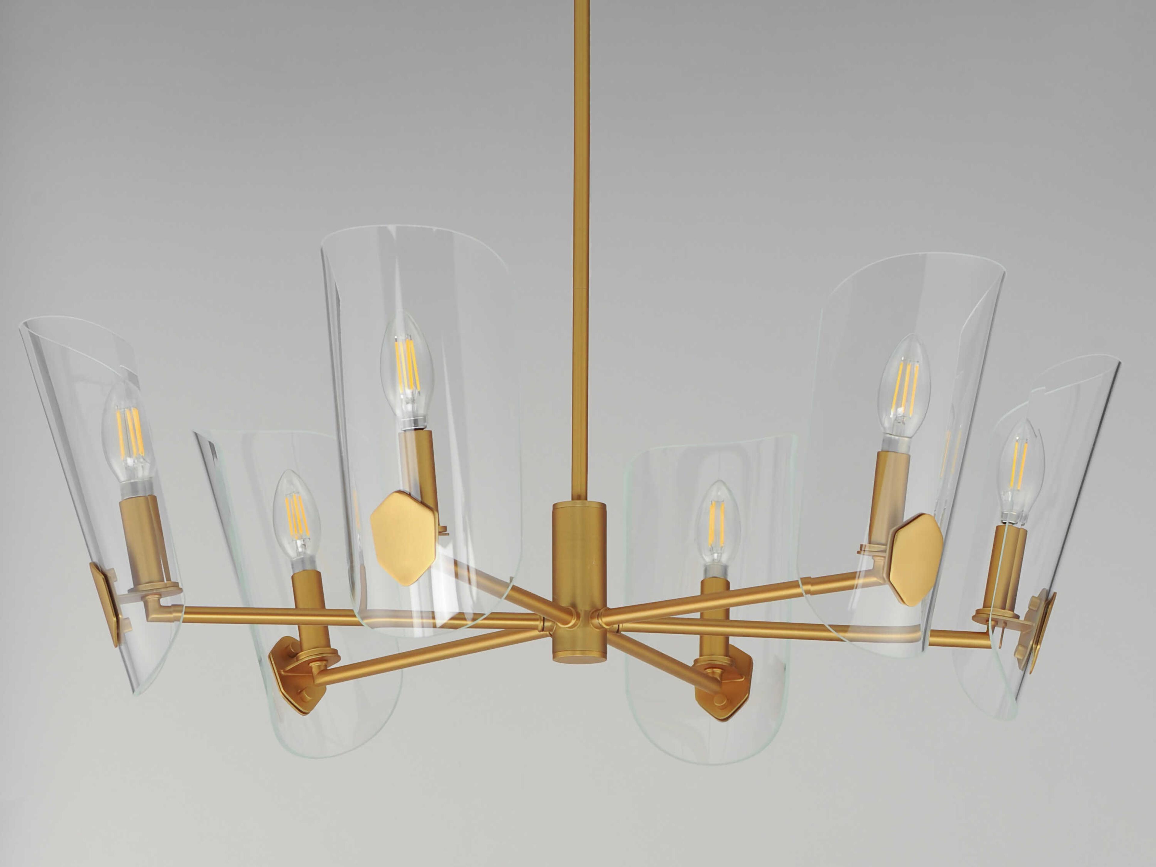 Maxim Lighting Armory 6-Light Natural Aged Brass Chandelier