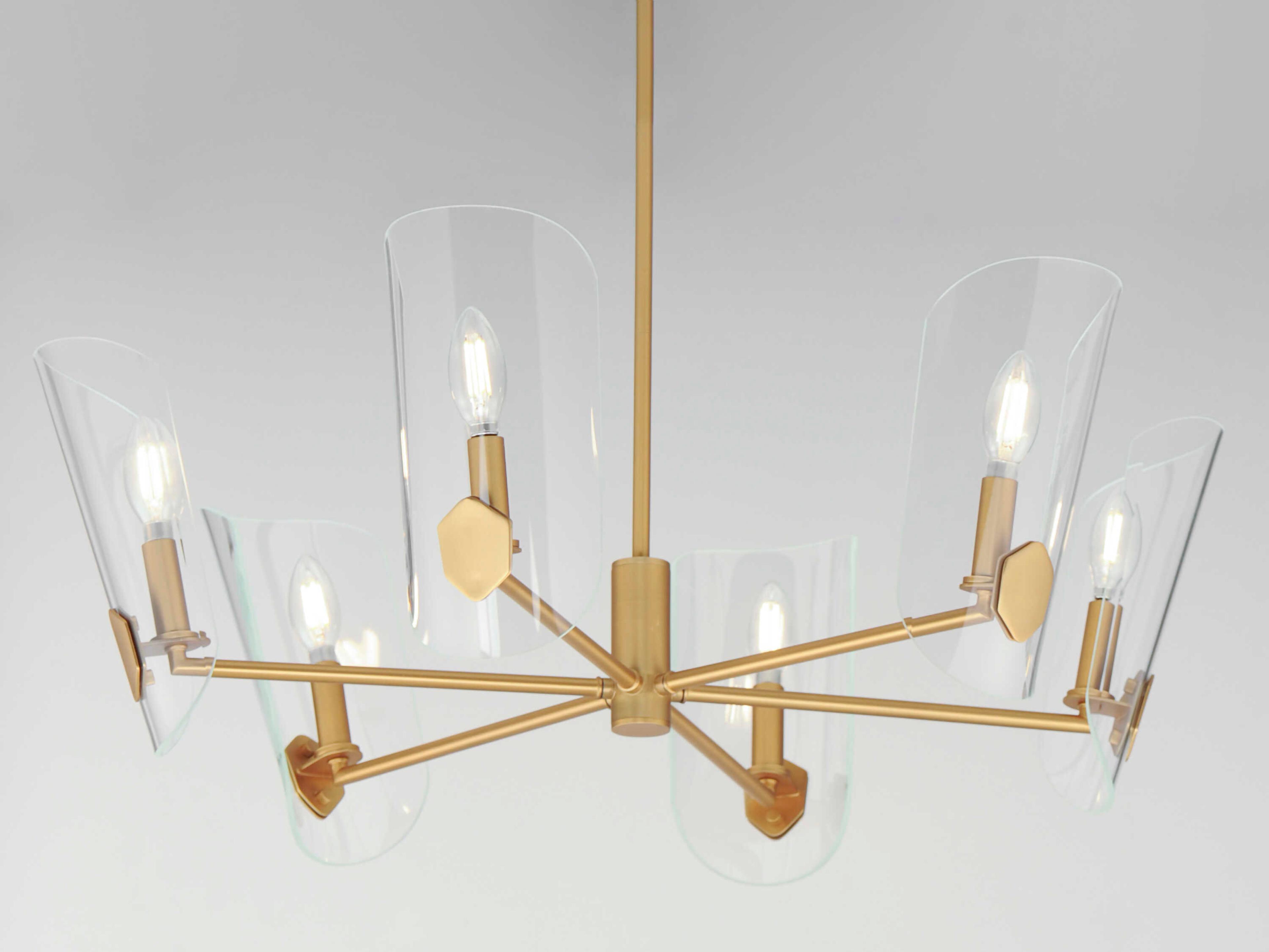 Maxim Lighting Armory 6-Light Natural Aged Brass Chandelier