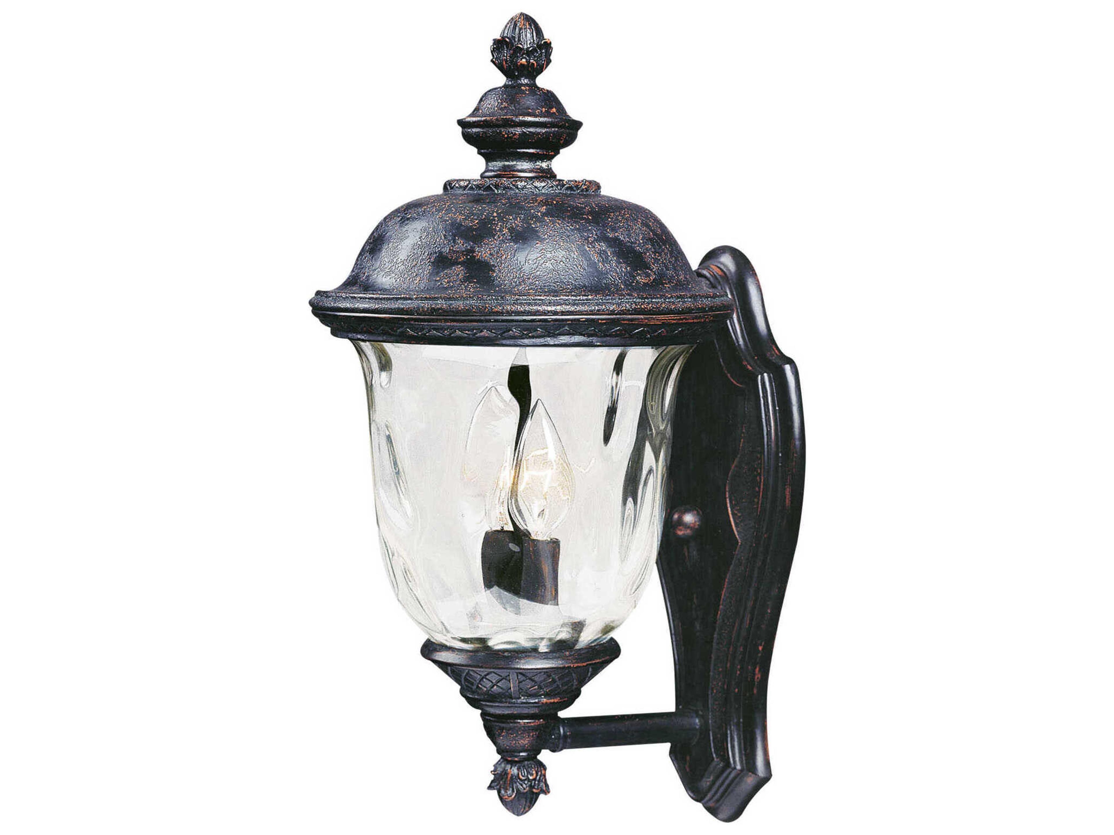 Carriage House DC & Water Glass Incandescent Outdoor Wall Light