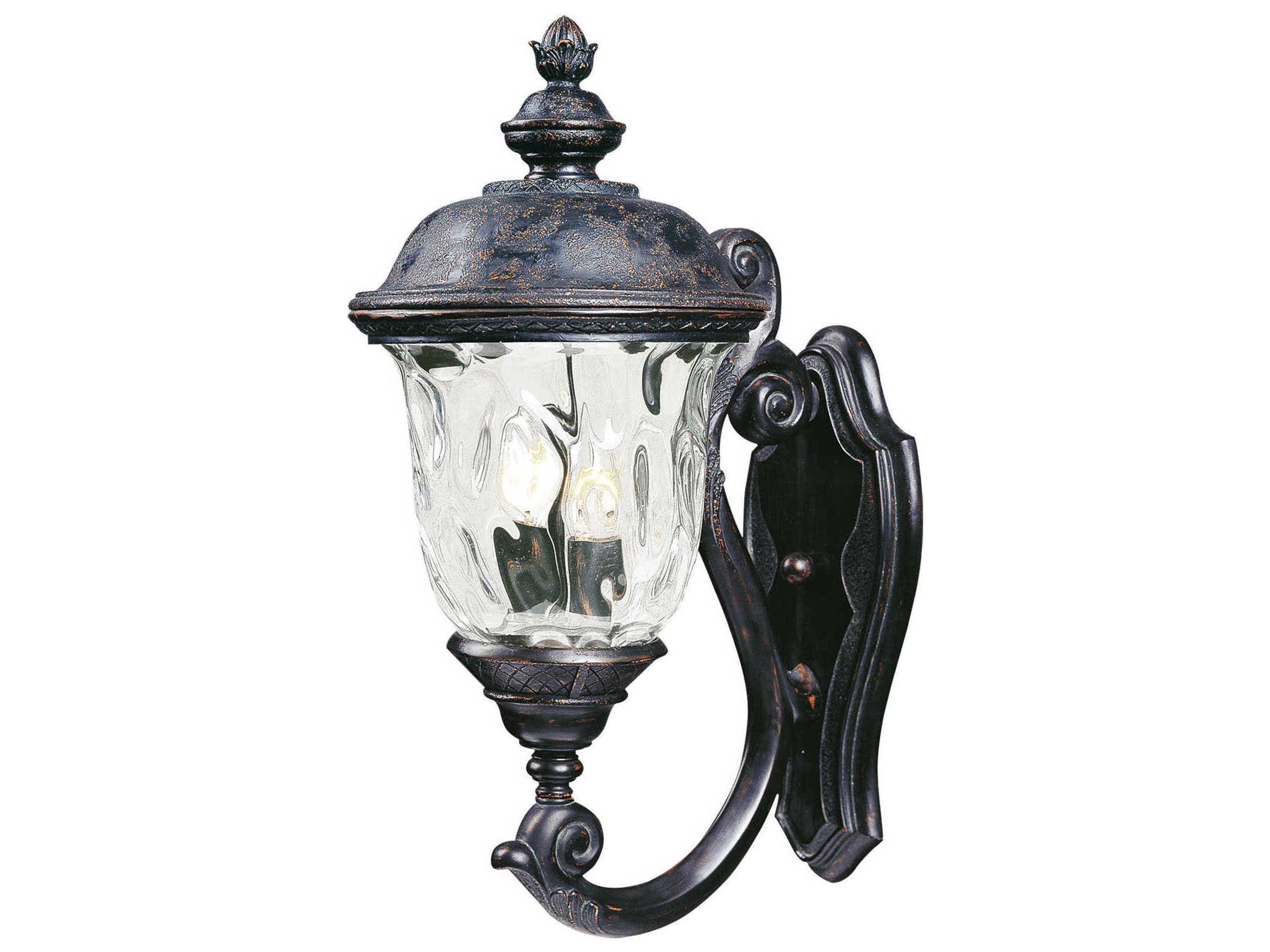 Carriage House DC & Water Glass Incandescent Outdoor Wall Light