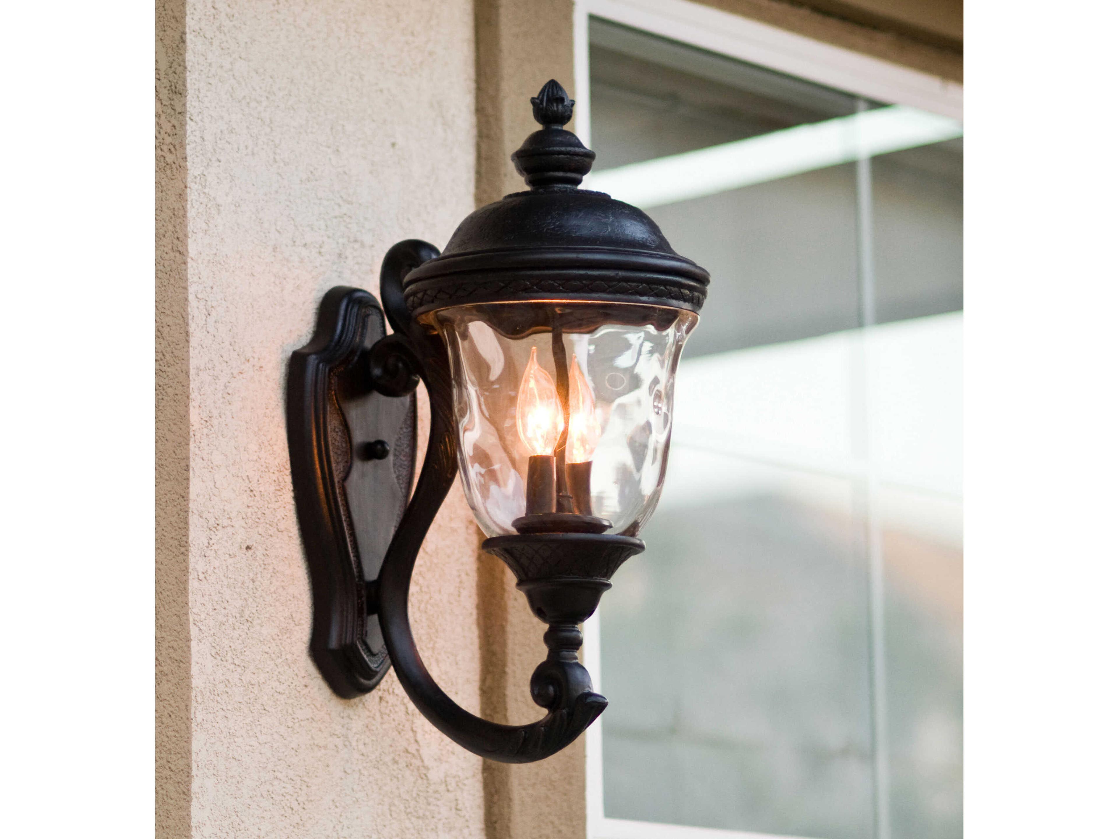 Maxim Lighting Carriage House DC & Water Glass Incandescent Outdoor Wall Light