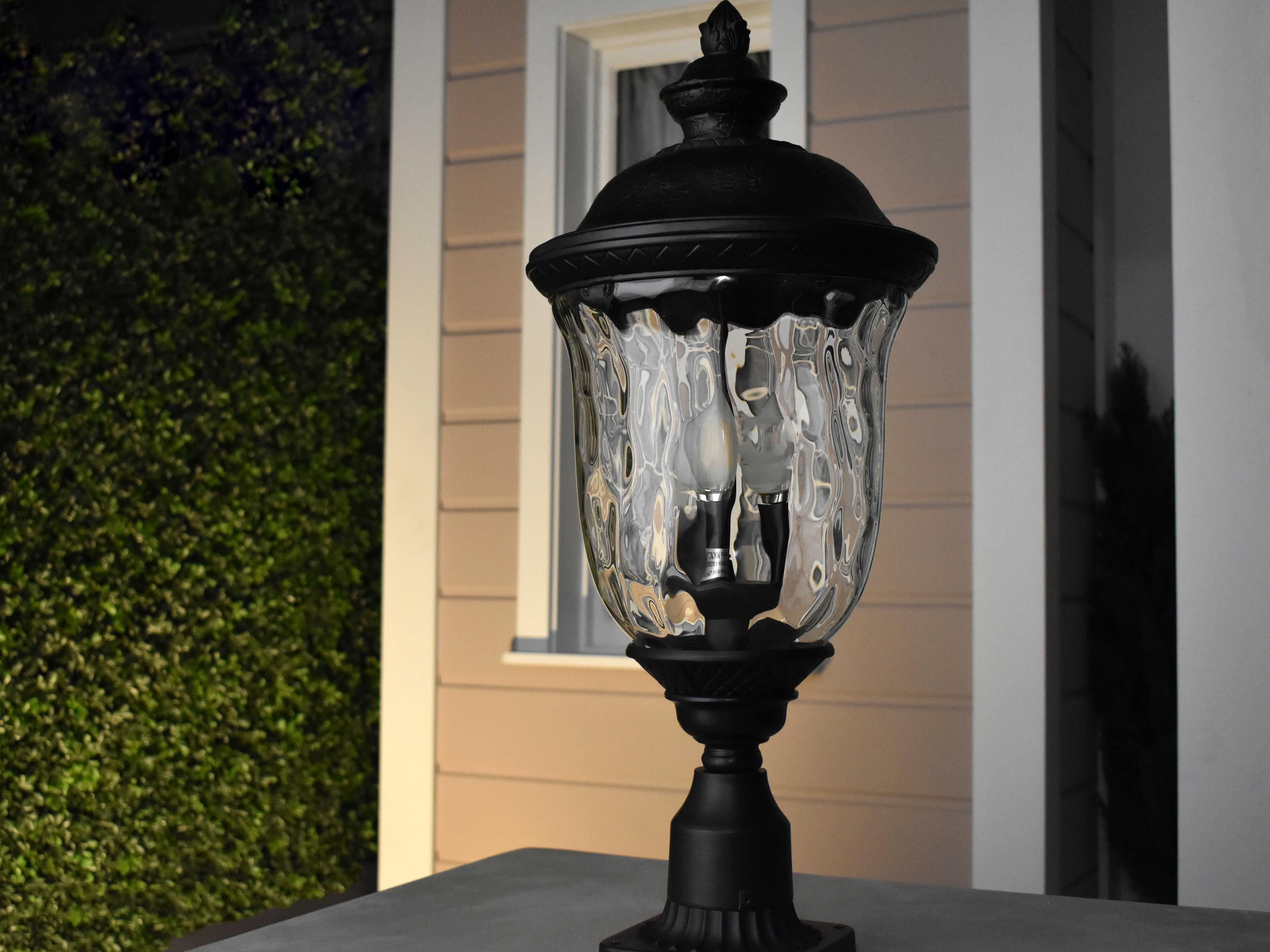Maxim Lighting Carriage House DC & Water Glass Incandescent Outdoor Post Light