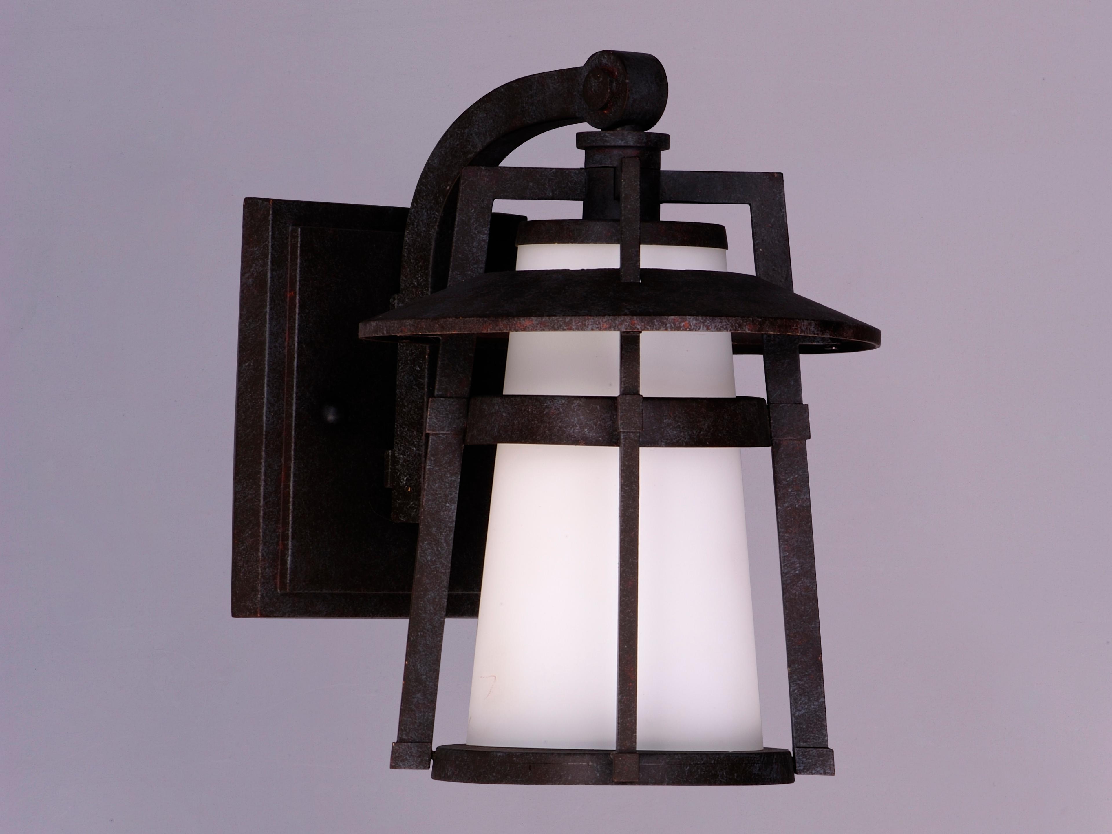 Maxim Lighting Calistoga & Satin White Glass Incandescent Outdoor Wall Light