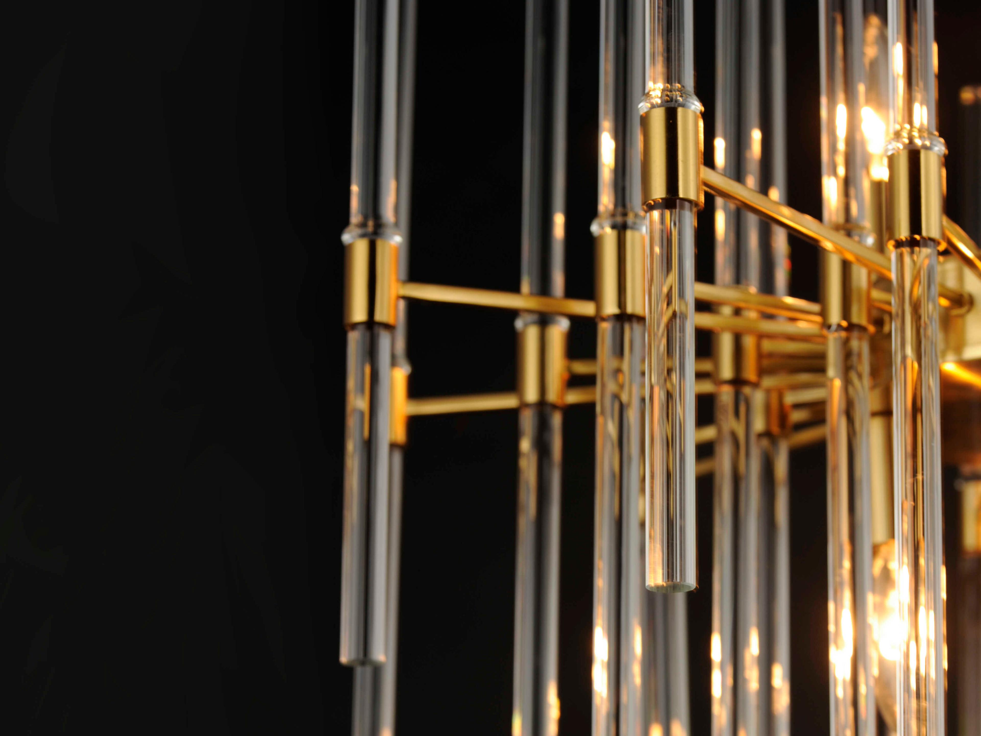 Maxim Lighting Divine 8-Light Heritage Brass Glass Linear Pendant
