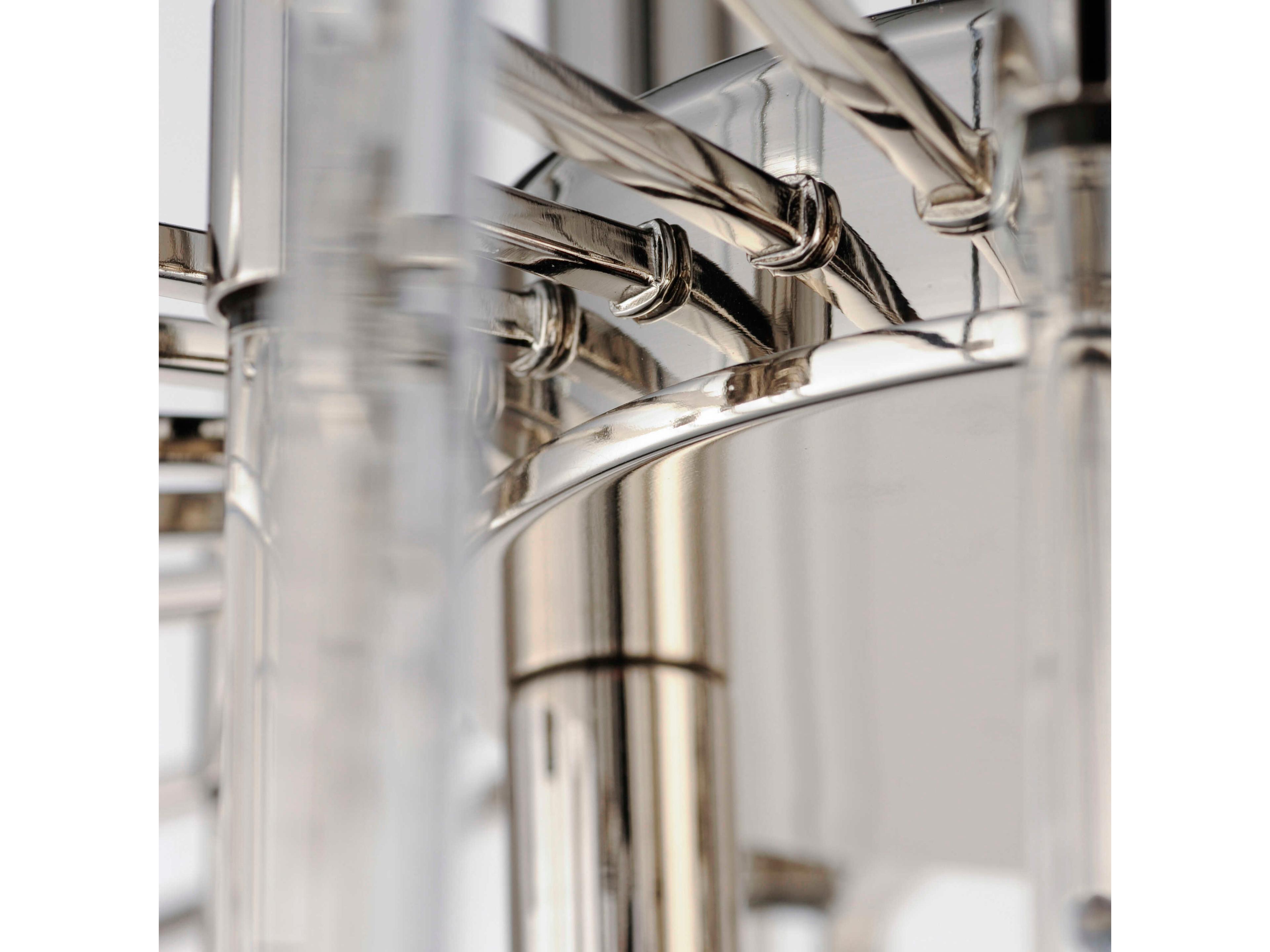 Maxim Lighting Divine 8-Light Polished Nickel Glass Linear Pendant