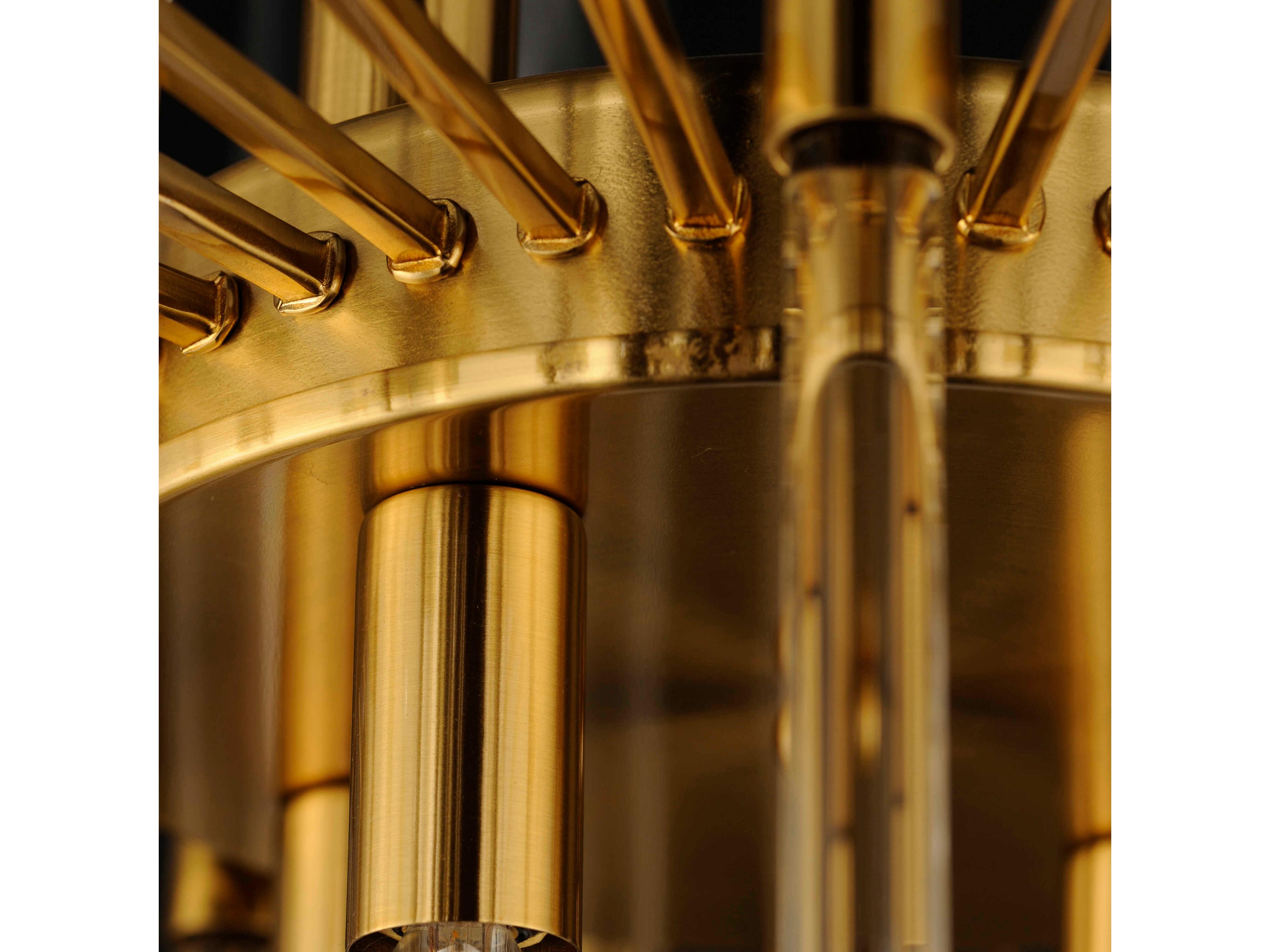 Maxim Lighting Divine 8-Light Heritage Brass Glass Linear Pendant