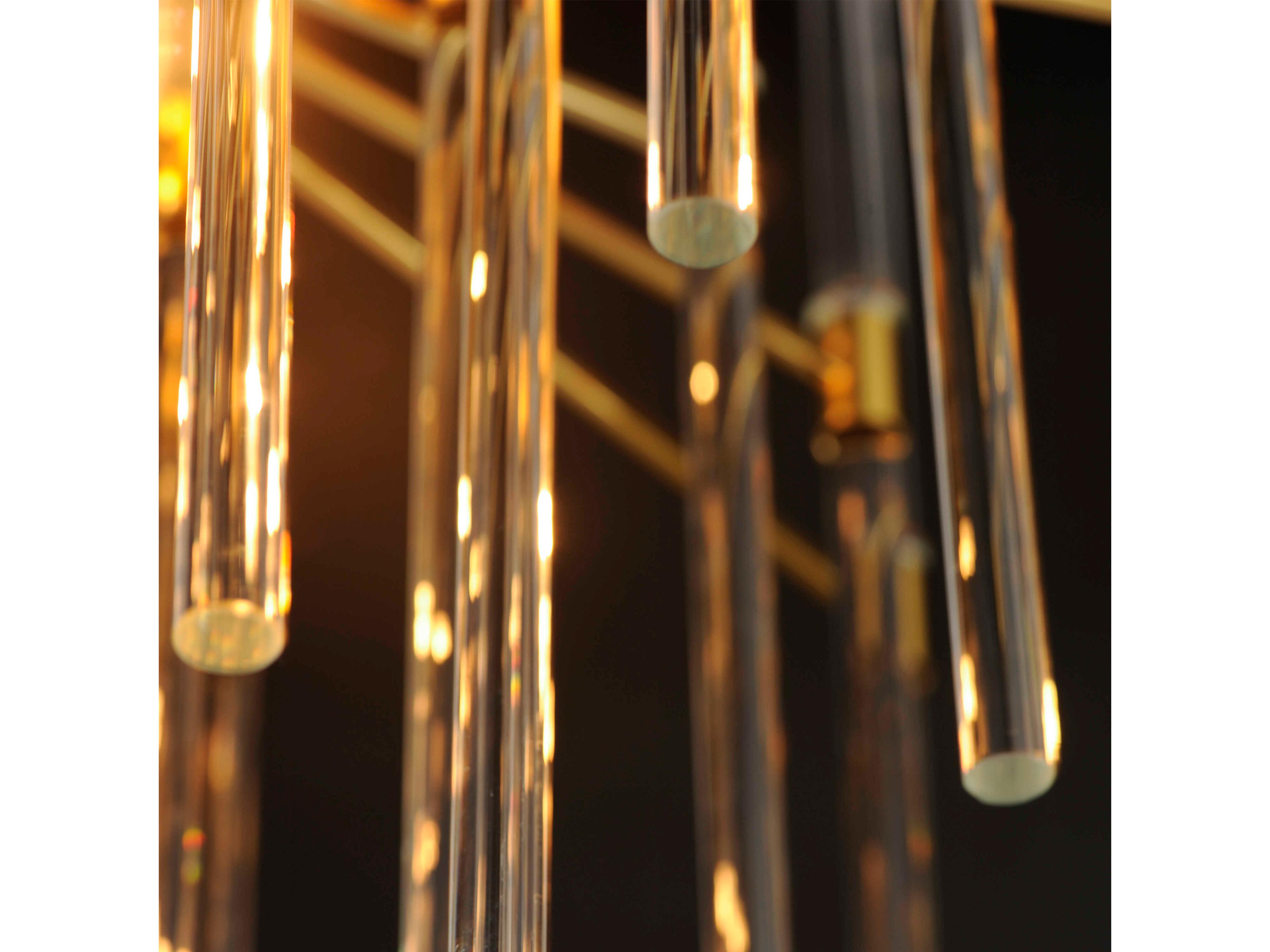 Maxim Lighting Divine 8-Light Heritage Brass Glass Linear Pendant