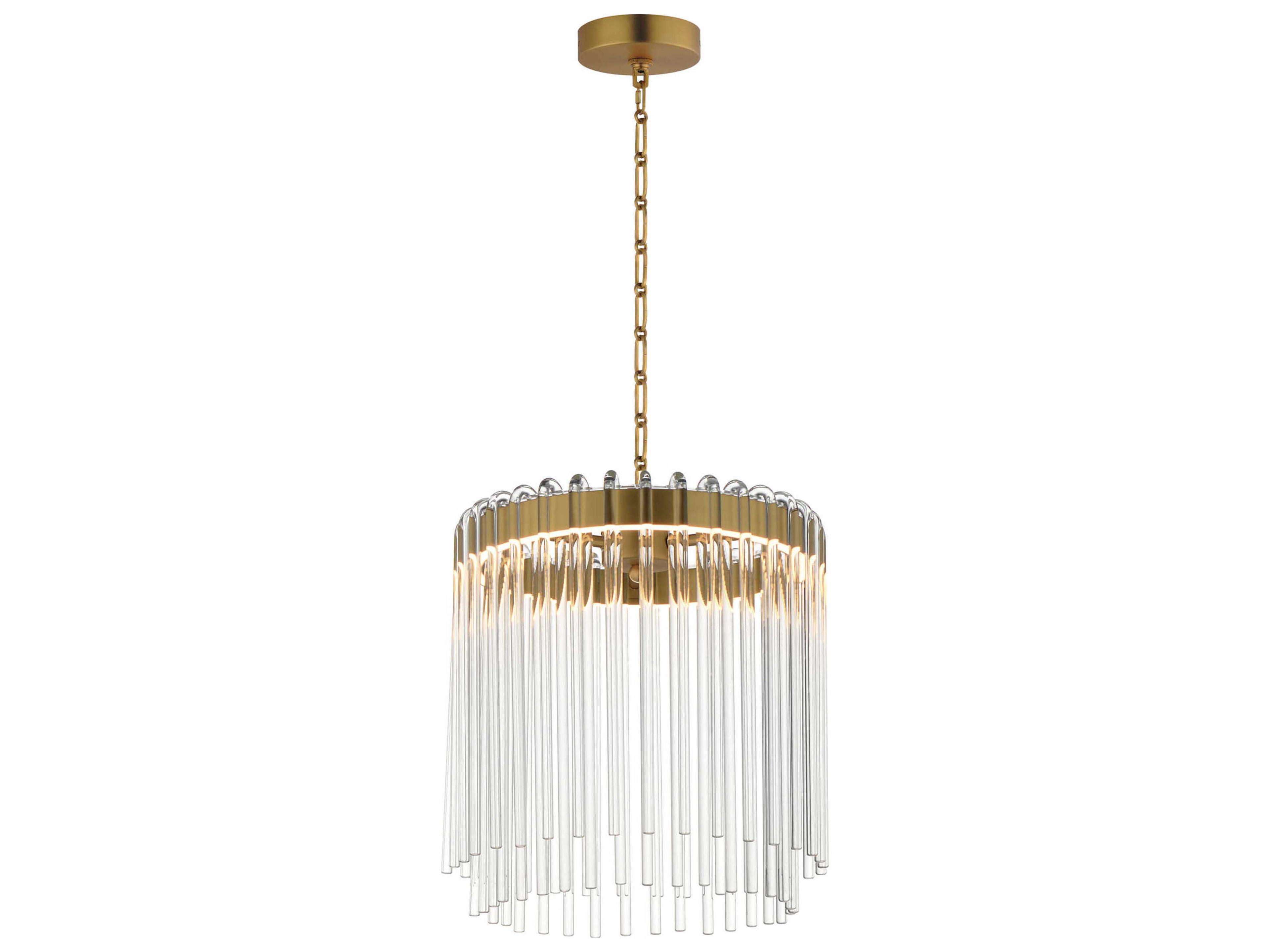 Jolie 1-Light Natural Aged Brass Cylinder Mini Pendant