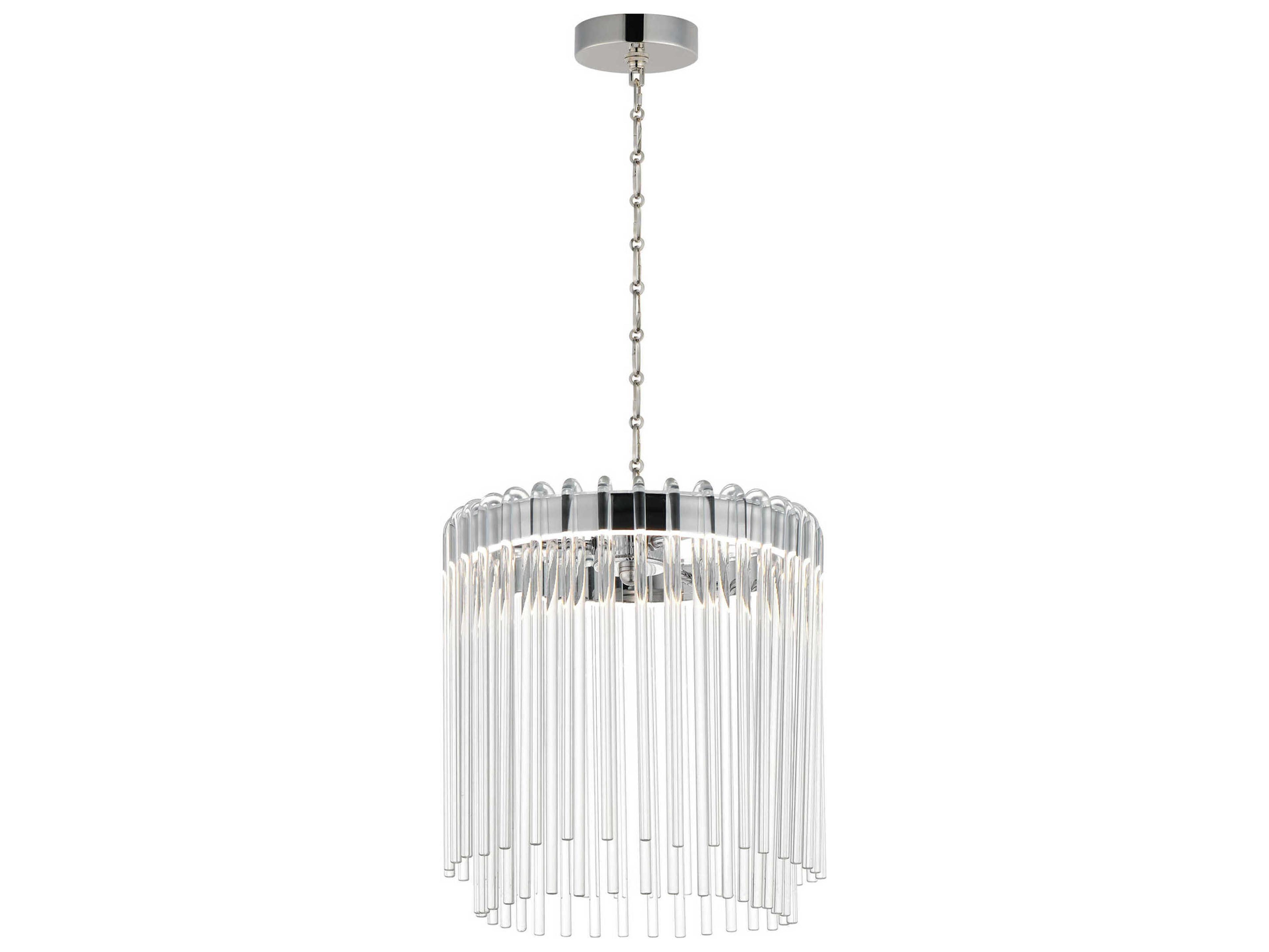 Jolie 1-Light Polished Nickel Cylinder Mini Pendant
