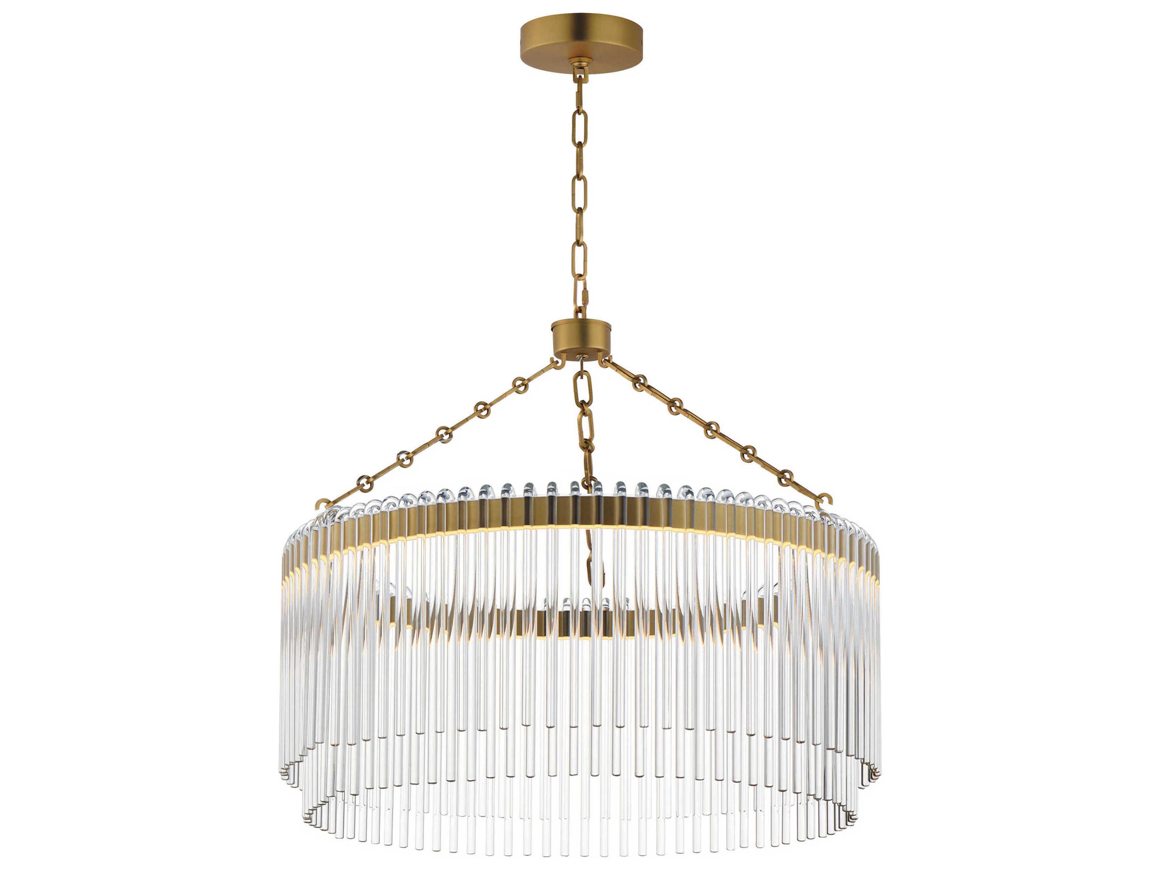 Jolie 1-Light Natural Aged Brass Drum Pendant