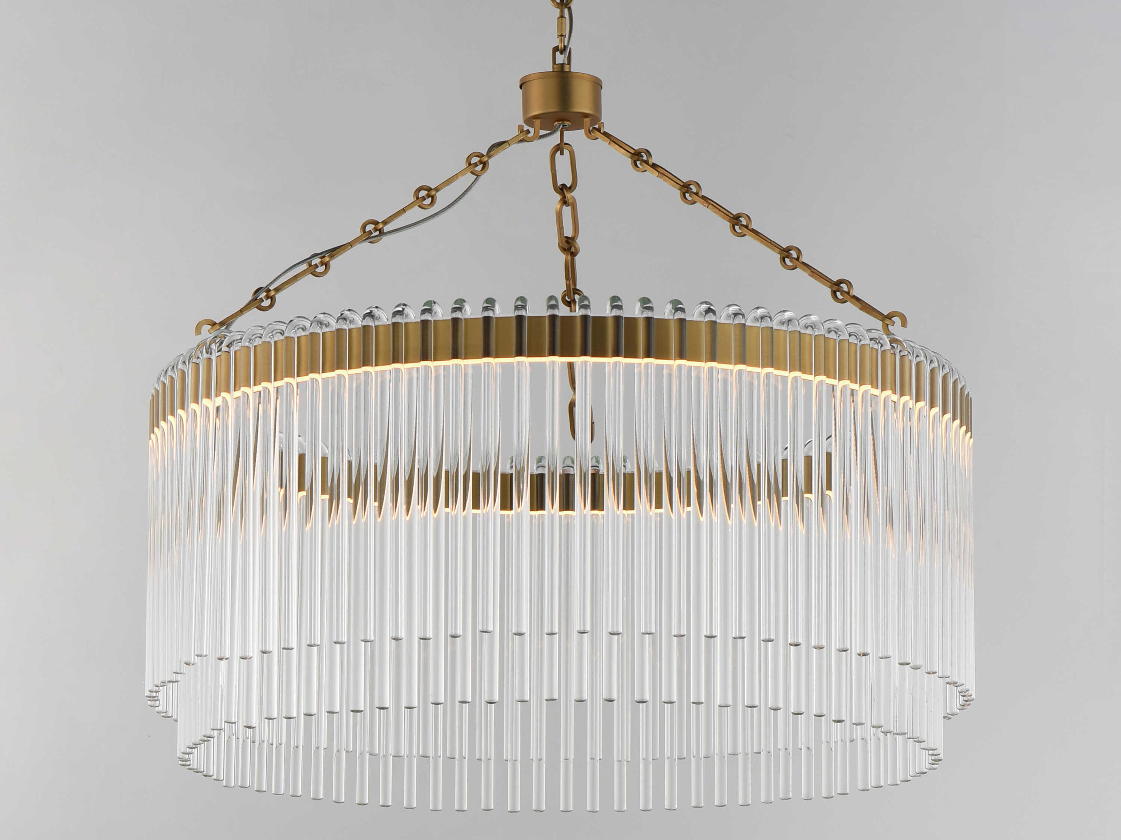 Maxim Lighting Jolie 1-Light Natural Aged Brass Drum Pendant