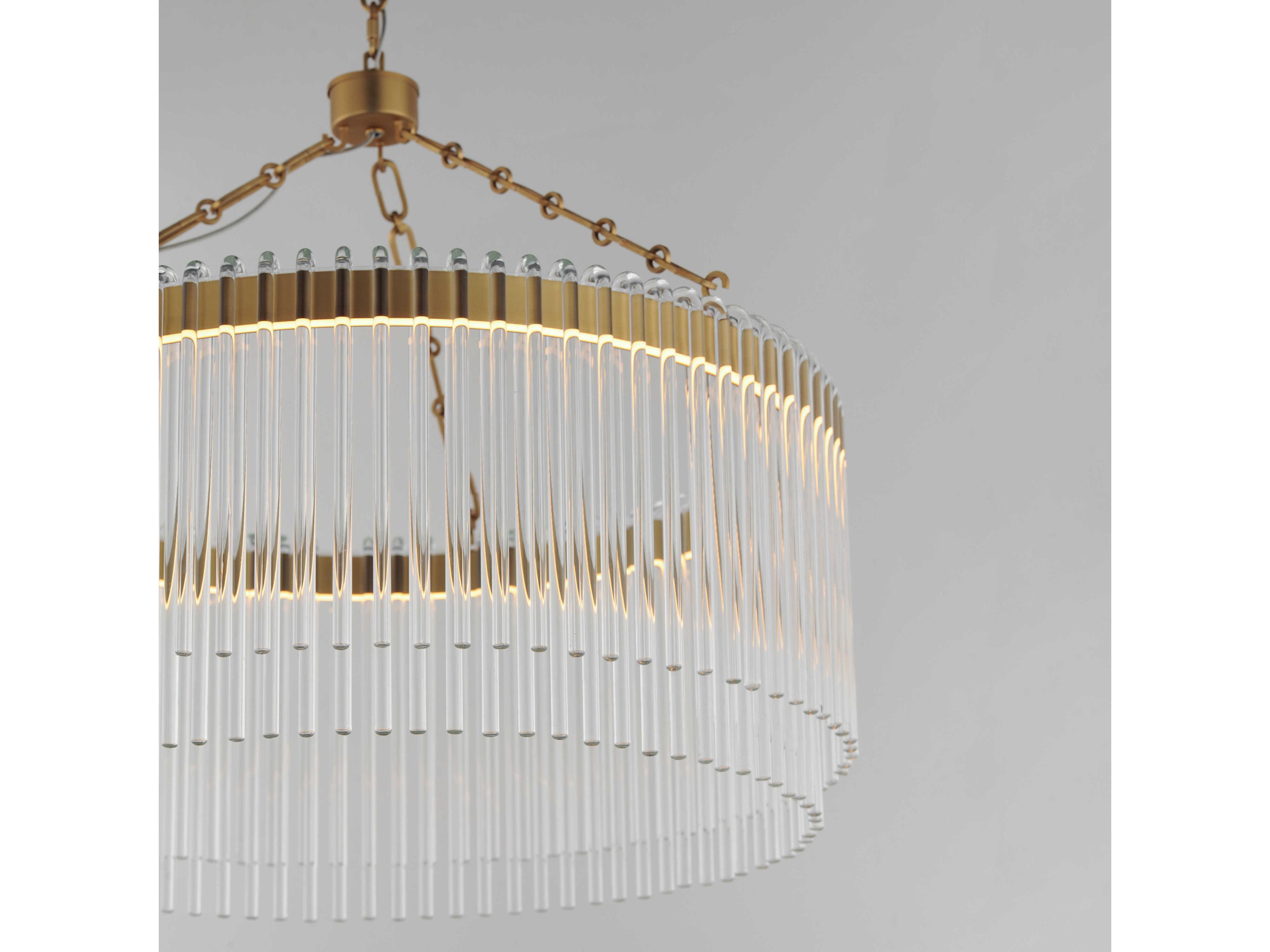 Maxim Lighting Jolie 1-Light Natural Aged Brass Drum Pendant