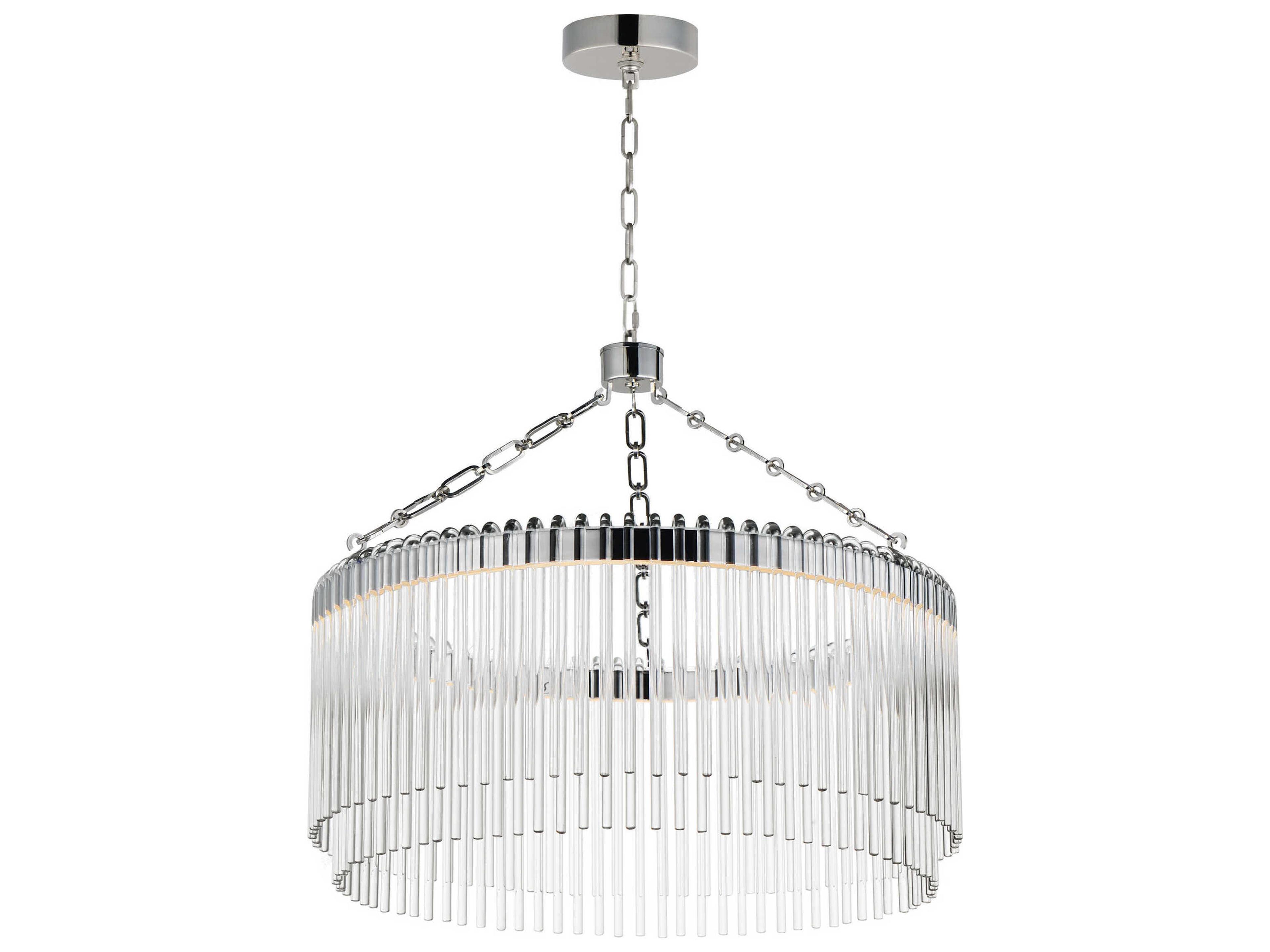 Jolie 1-Light Polished Nickel Drum Pendant