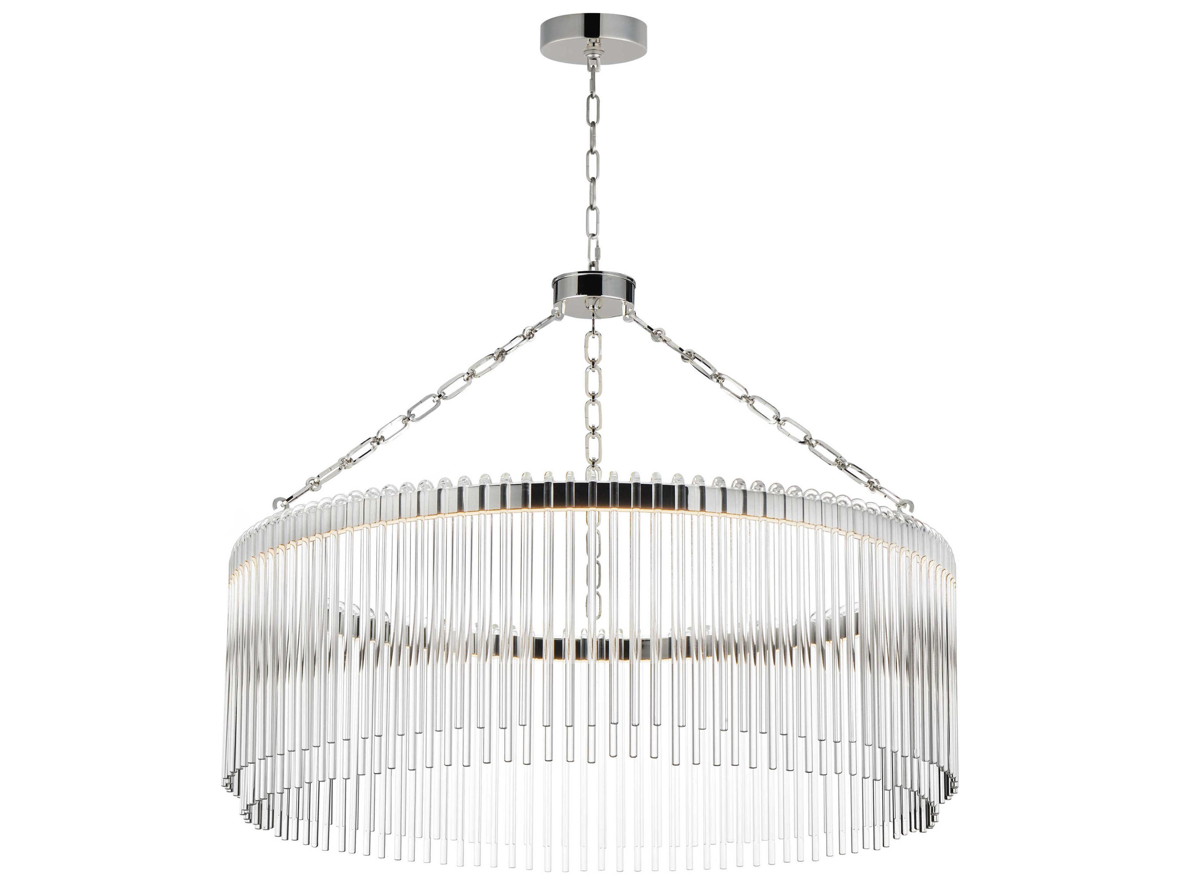 Jolie 1-Light Polished Nickel Drum Pendant
