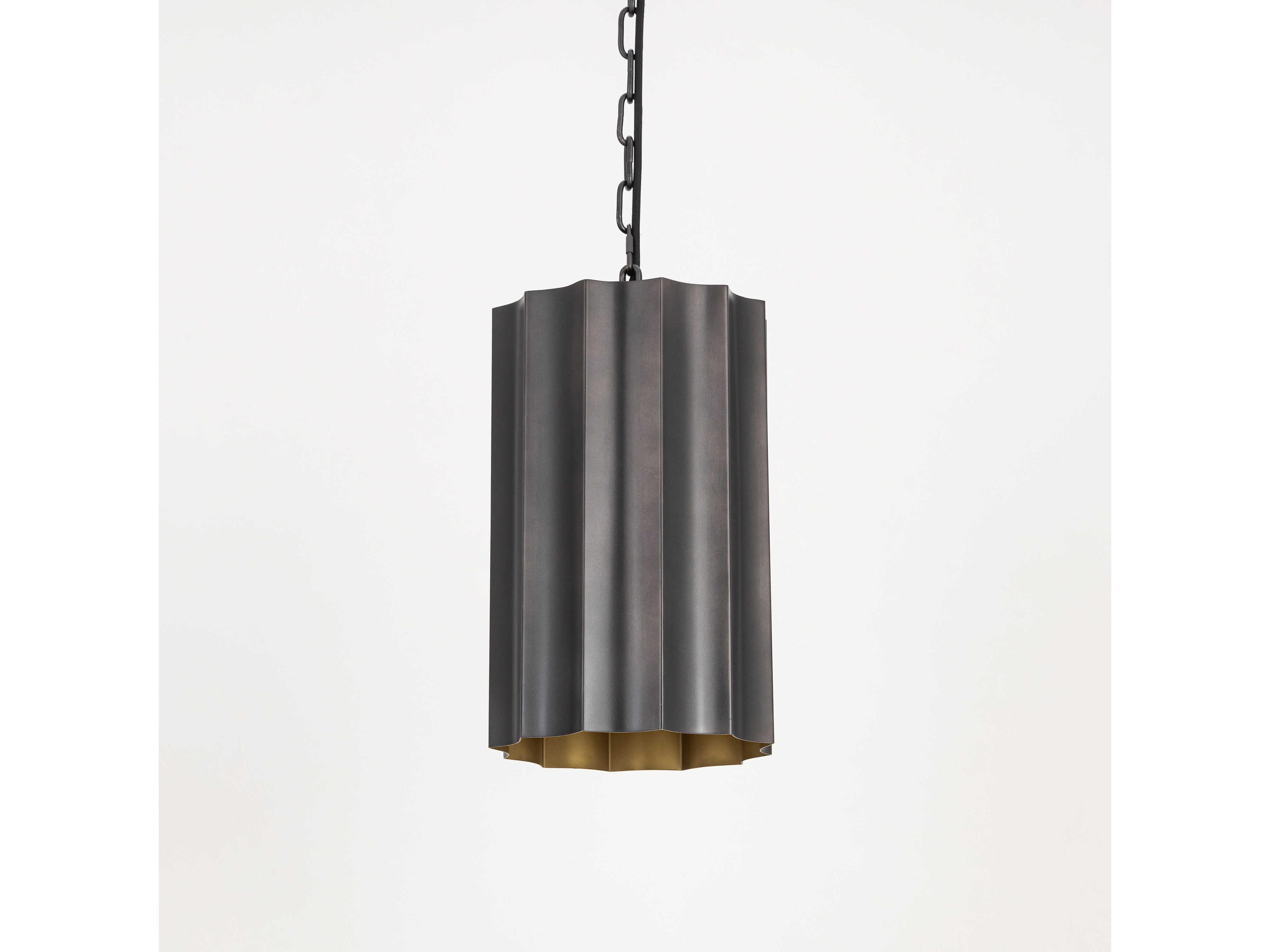 Maxim Lighting Allegra 1-Light Gunmetal Gold Cylinder Geometric Mini Pendant