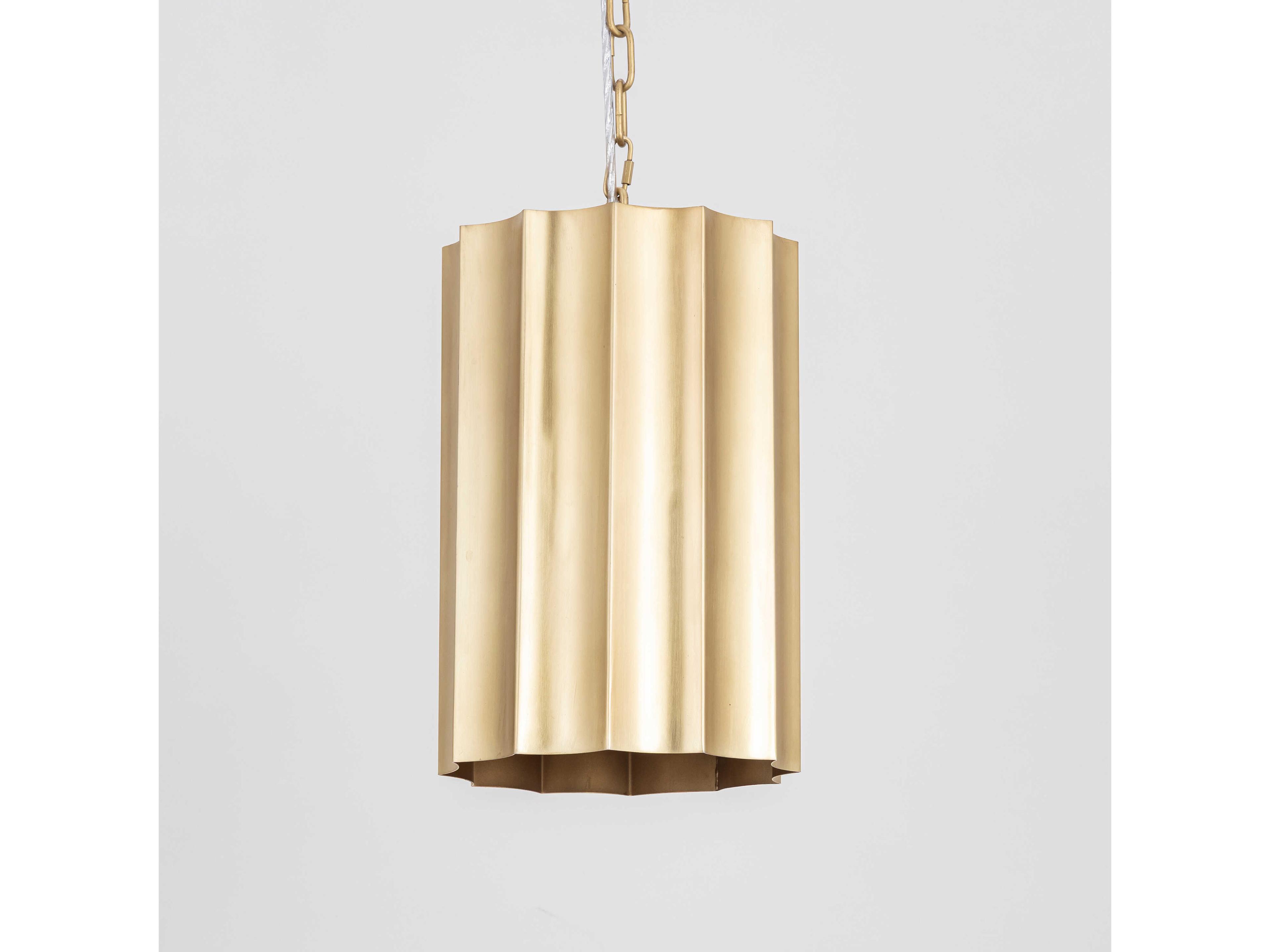 Maxim Lighting Allegra 1-Light Weathered Brass Cylinder Geometric Mini Pendant