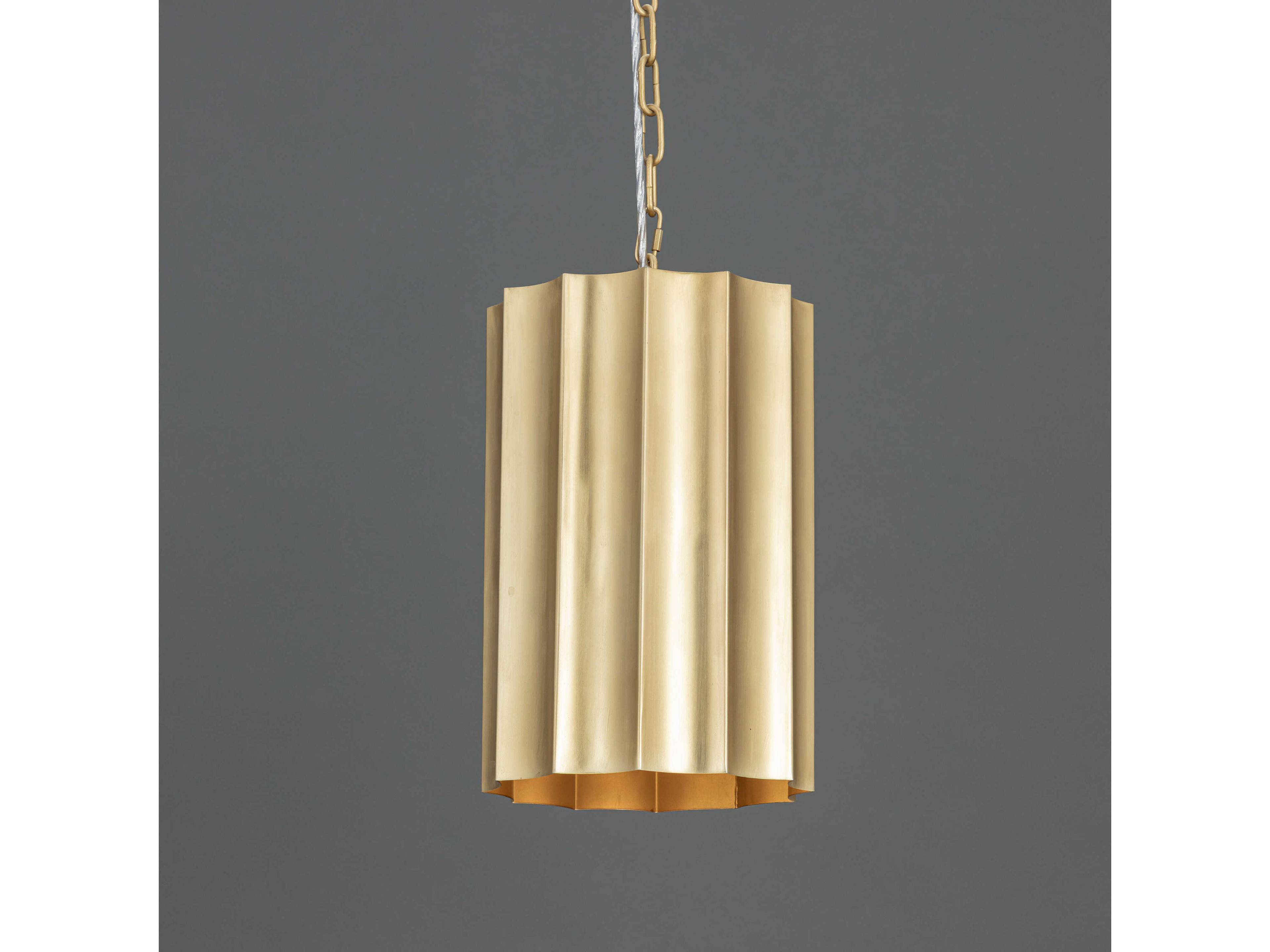 Maxim Lighting Allegra 1-Light Weathered Brass Cylinder Geometric Mini Pendant
