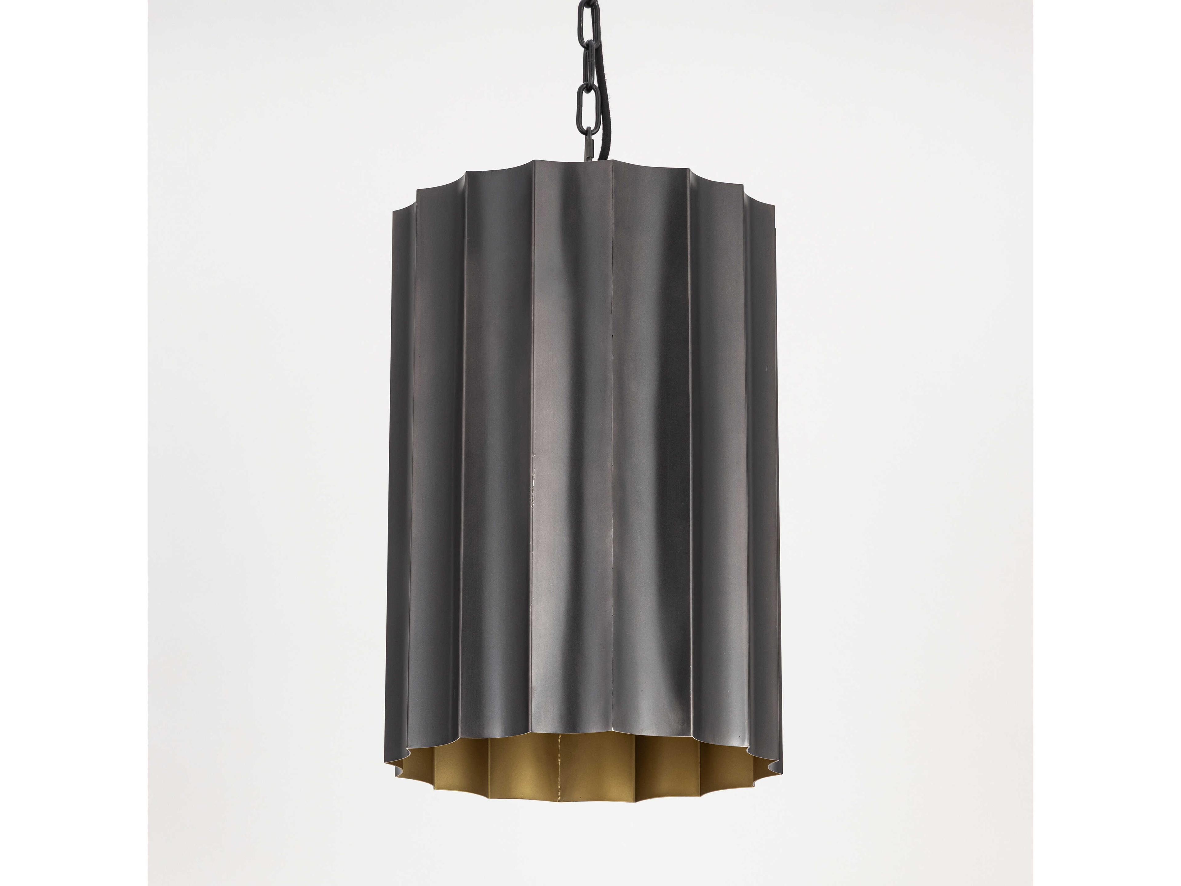Maxim Lighting Allegra 1-Light Gunmetal Gold Cylinder Geometric Mini Pendant