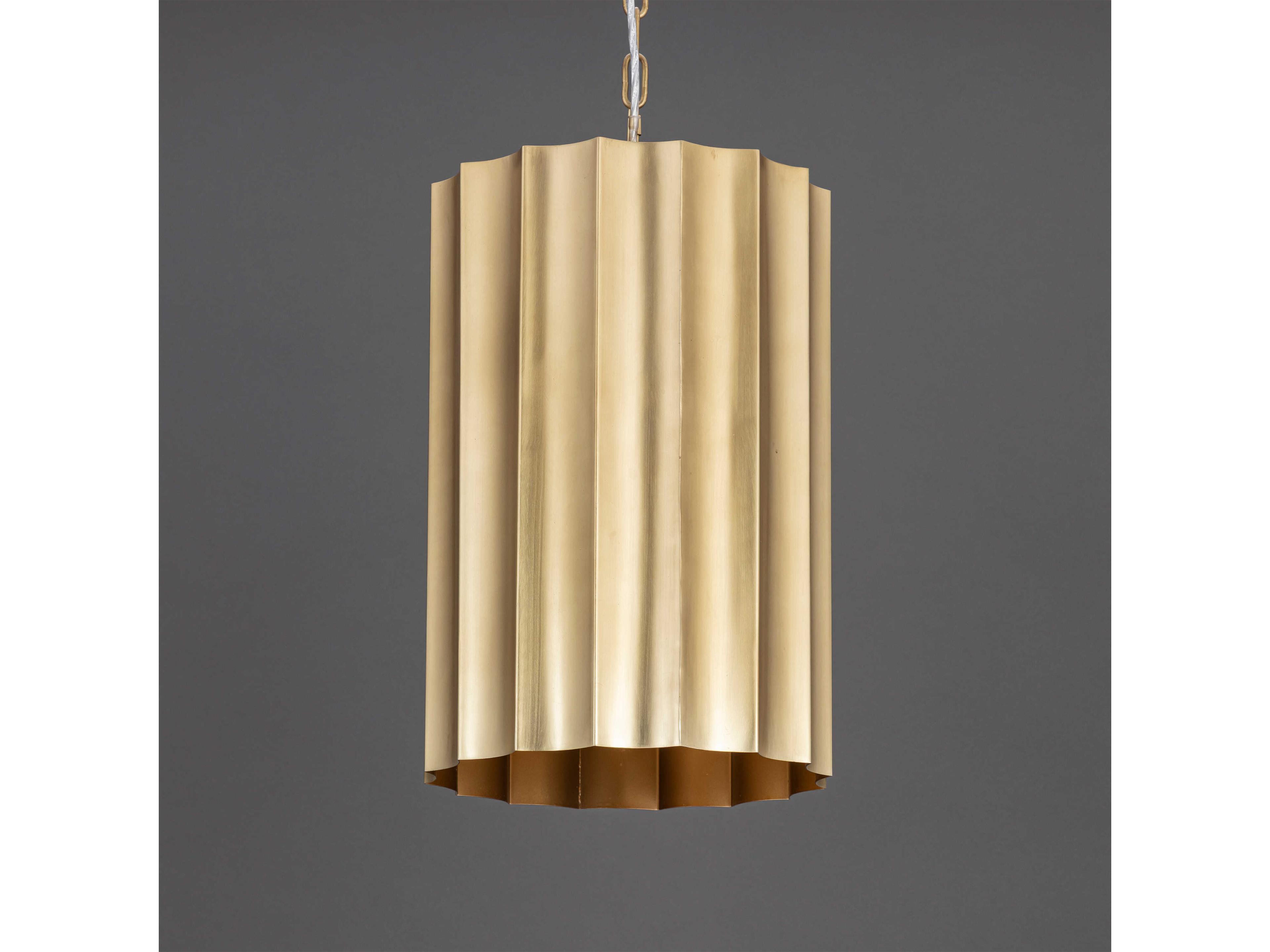 Maxim Lighting Allegra 1-Light Weathered Brass Cylinder Geometric Mini Pendant
