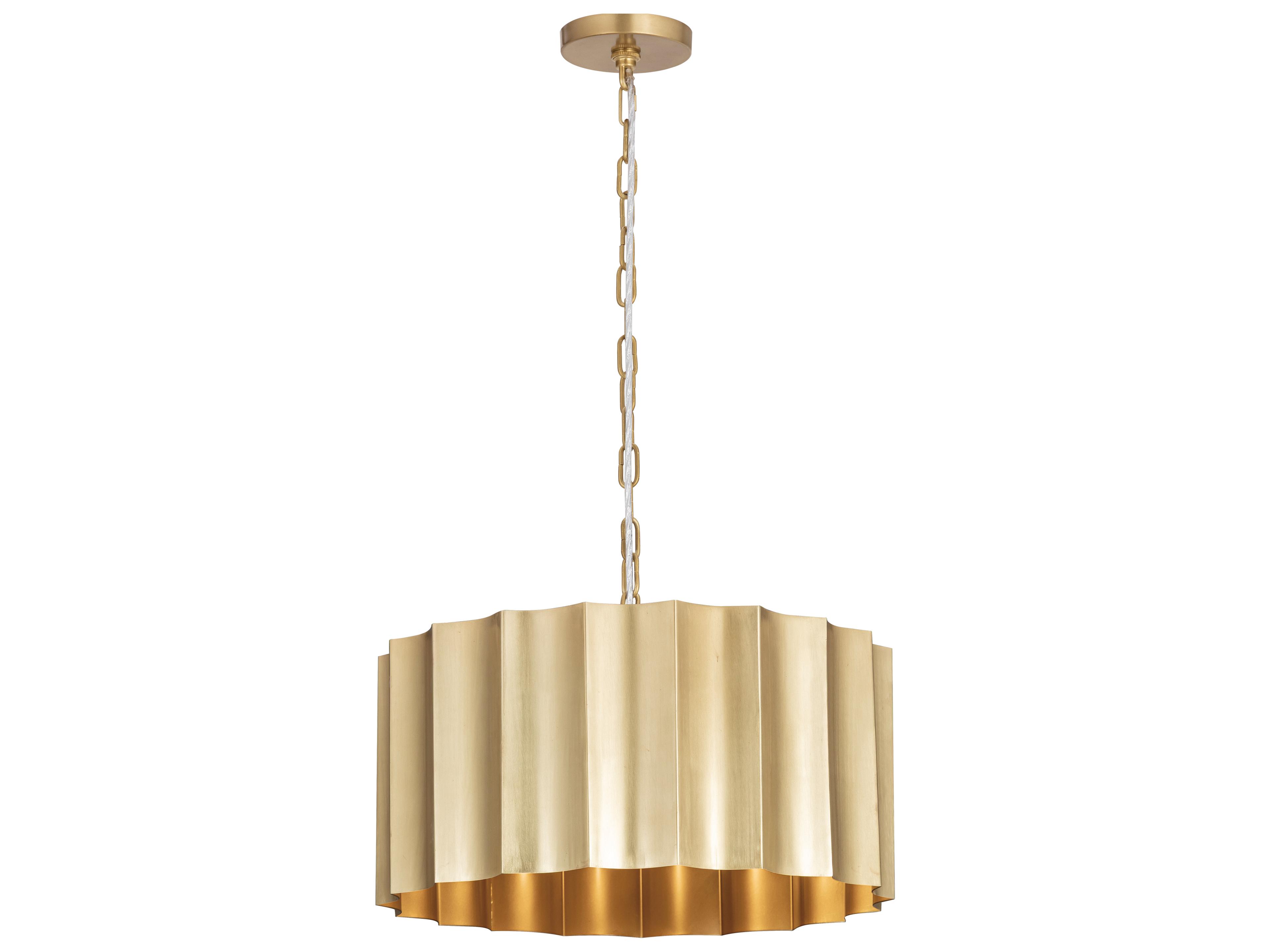Allegra 1-Light Weathered Brass Geometric Pendant