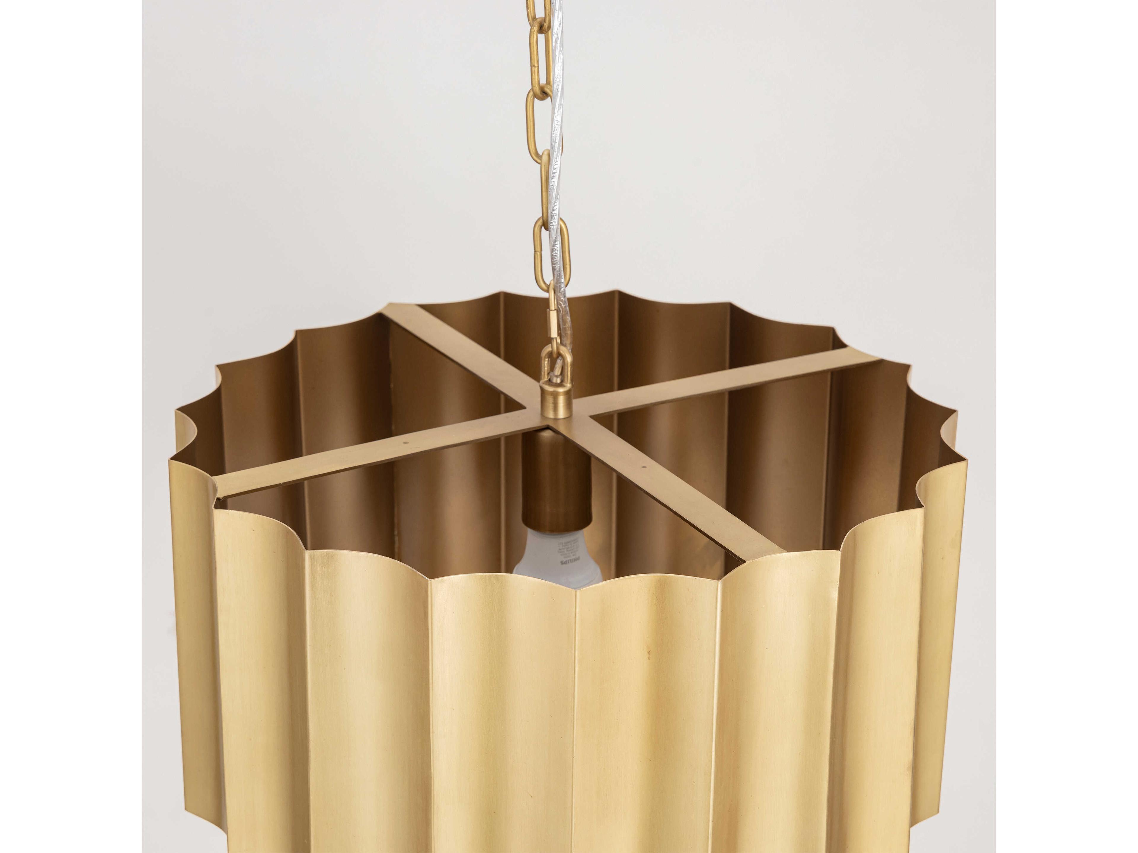Maxim Lighting Allegra 1-Light Weathered Brass Geometric Pendant