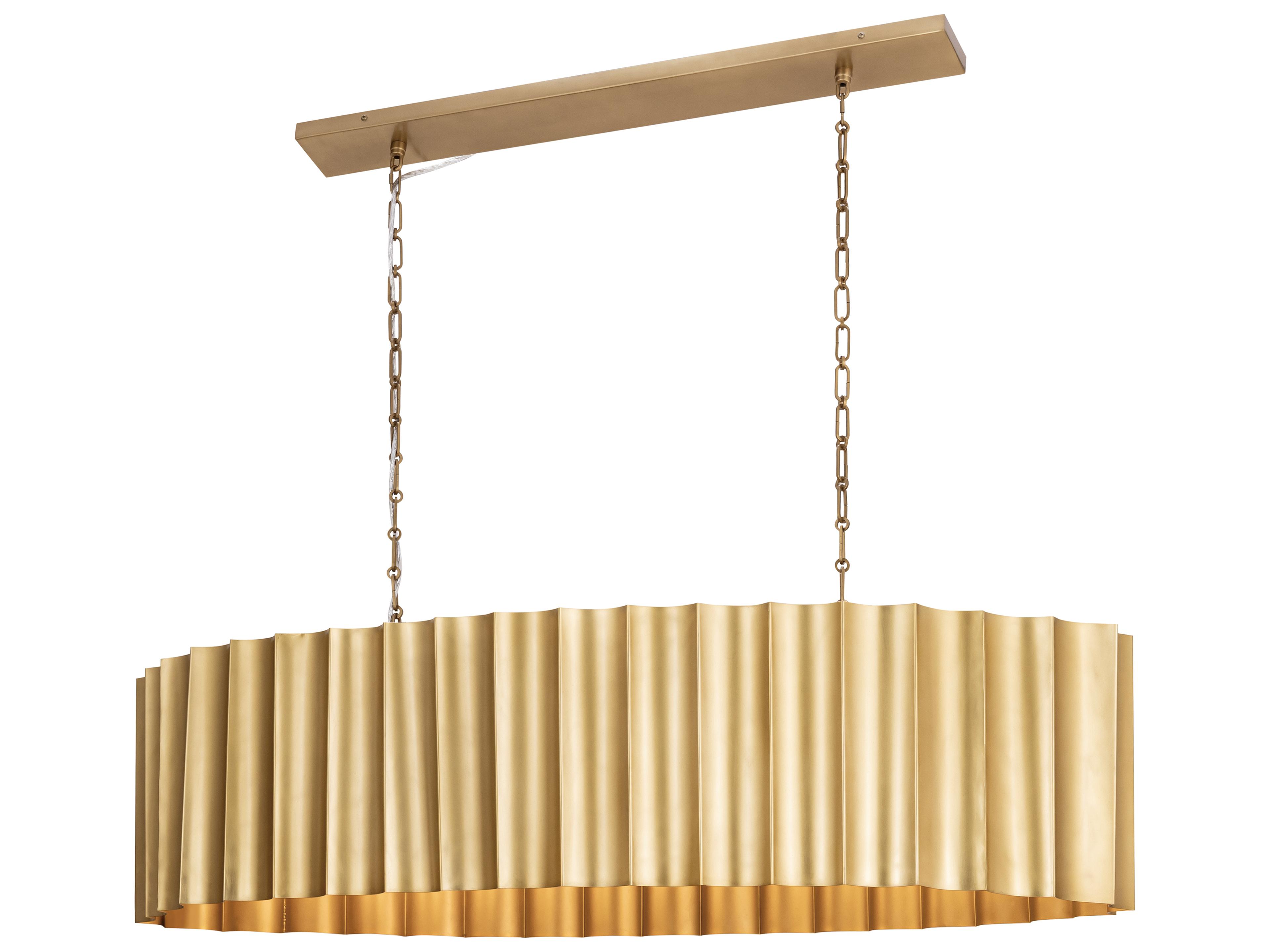 Allegra 5-Light Weathered Brass Geometric Island Pendant